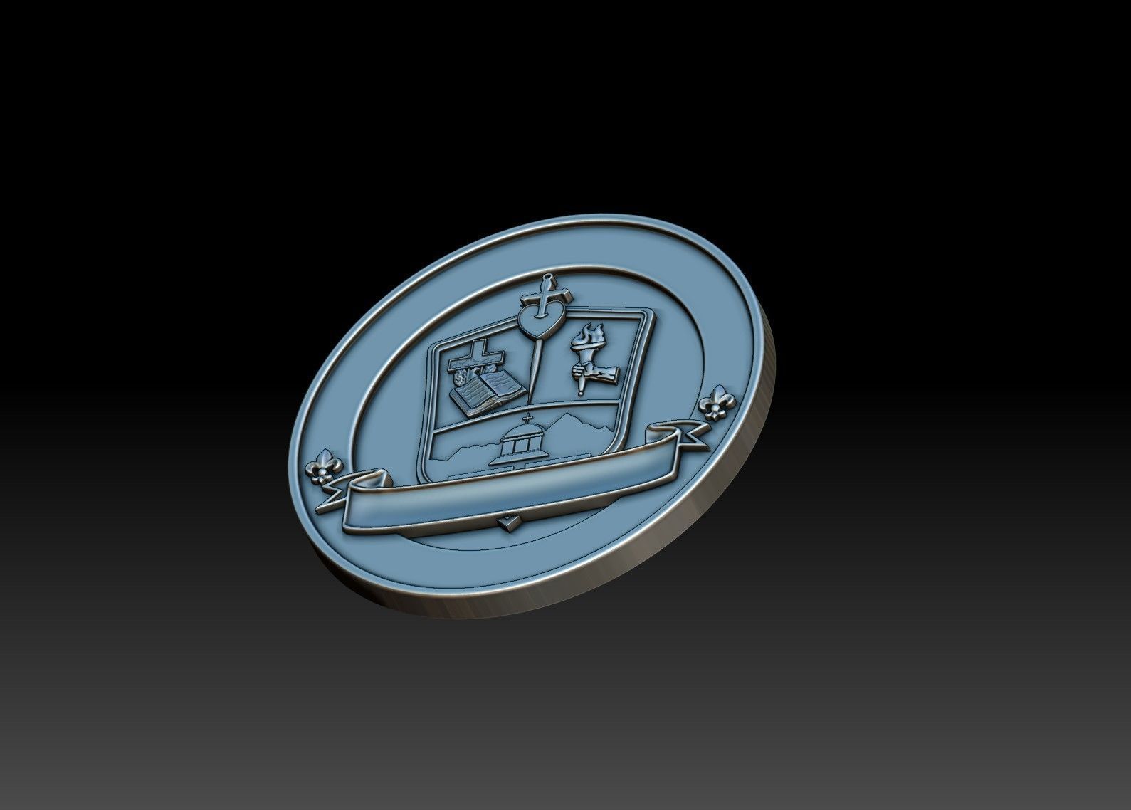 Seal of Notre Dame 3D print model_3