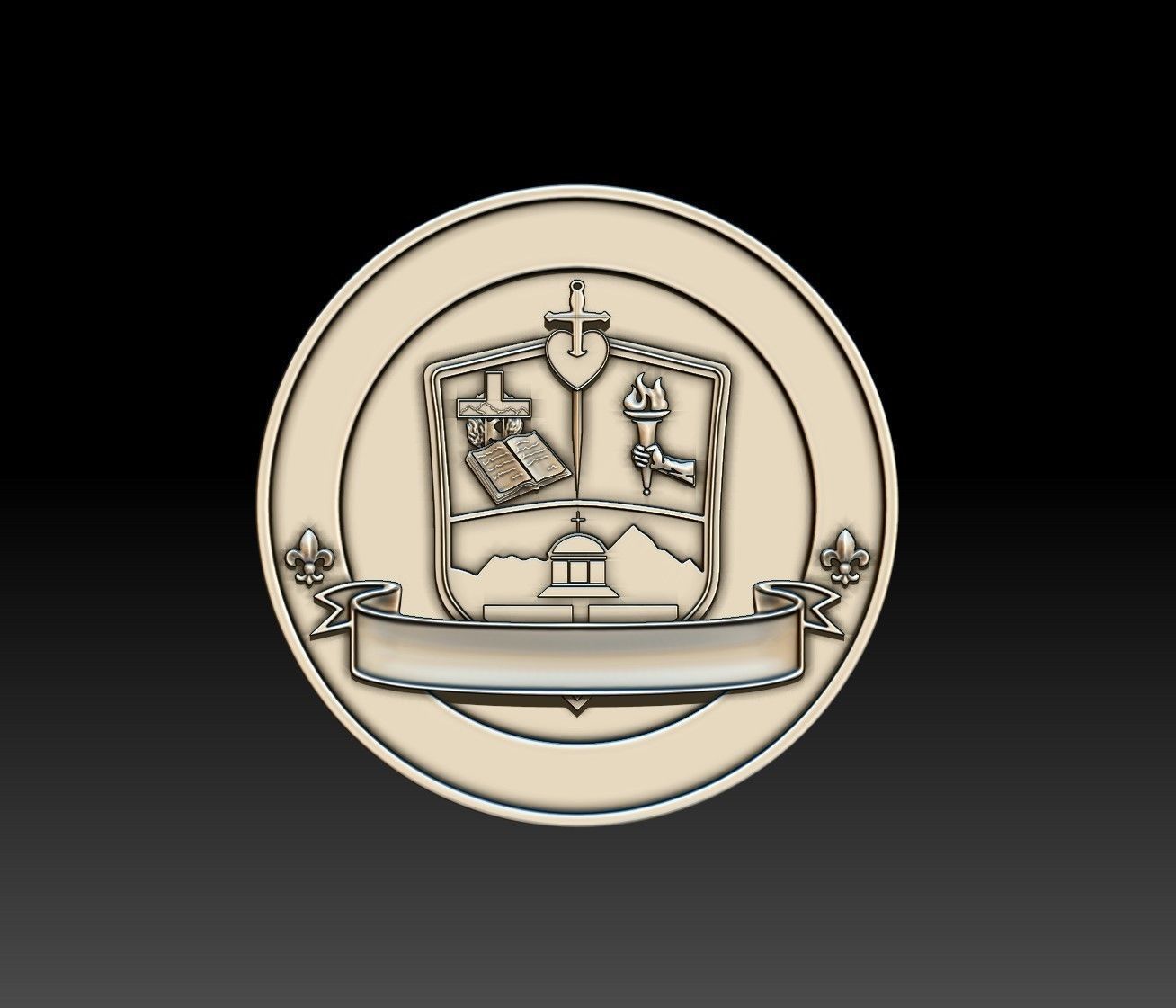 Seal of Notre Dame 3D print model_7
