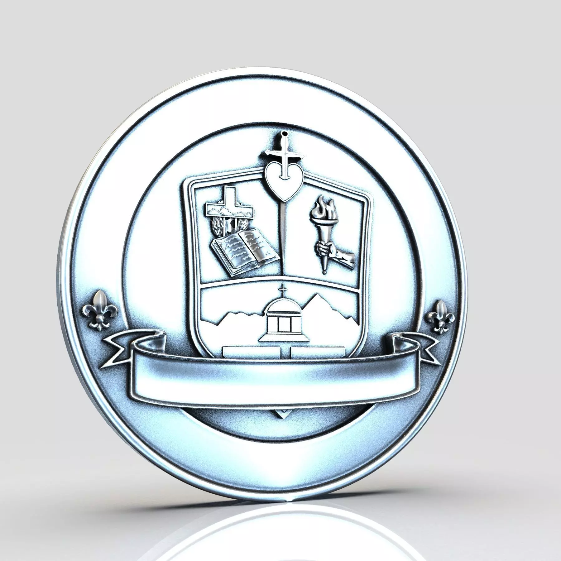 Seal of Notre Dame 3D print model_0