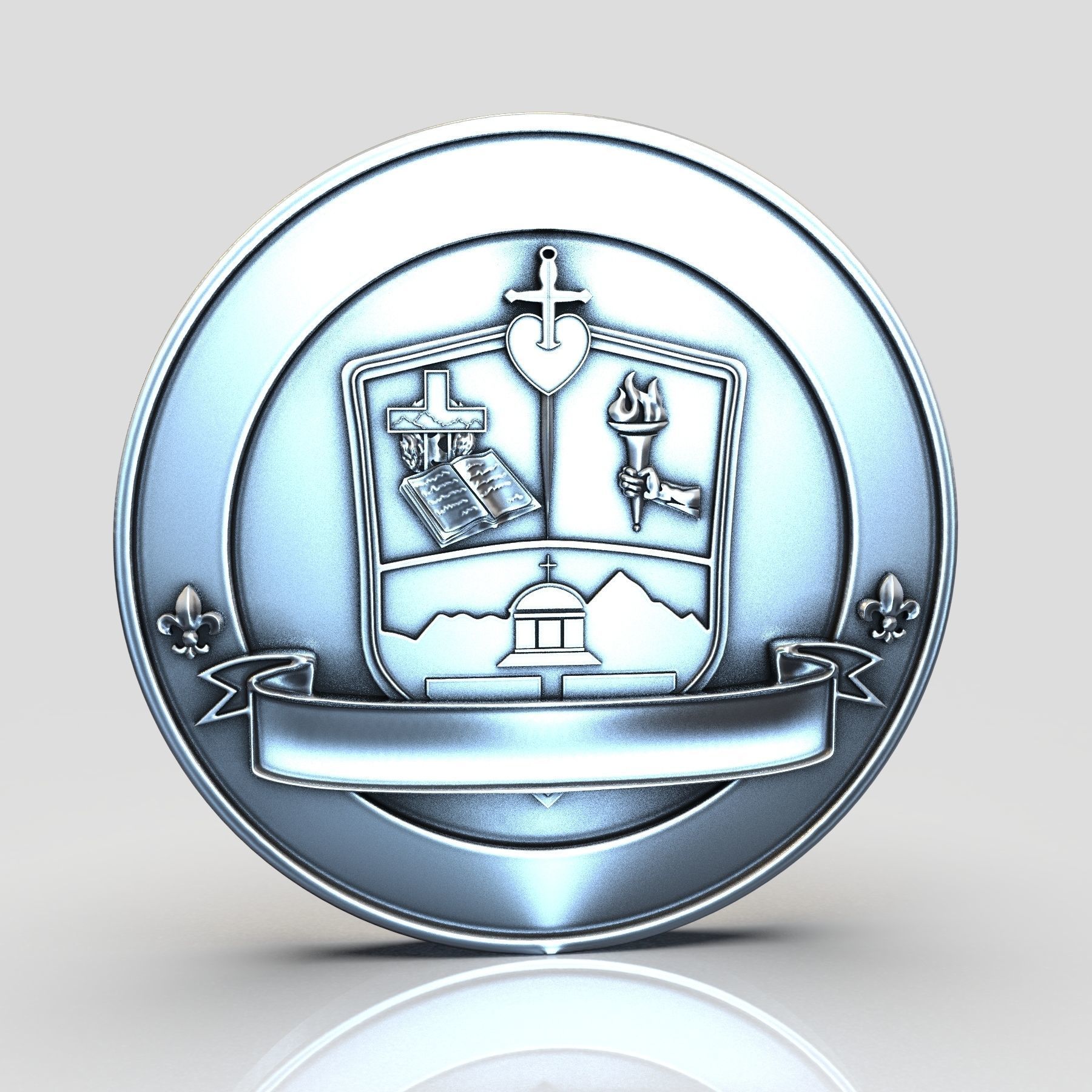 Seal of Notre Dame 3D print model_1