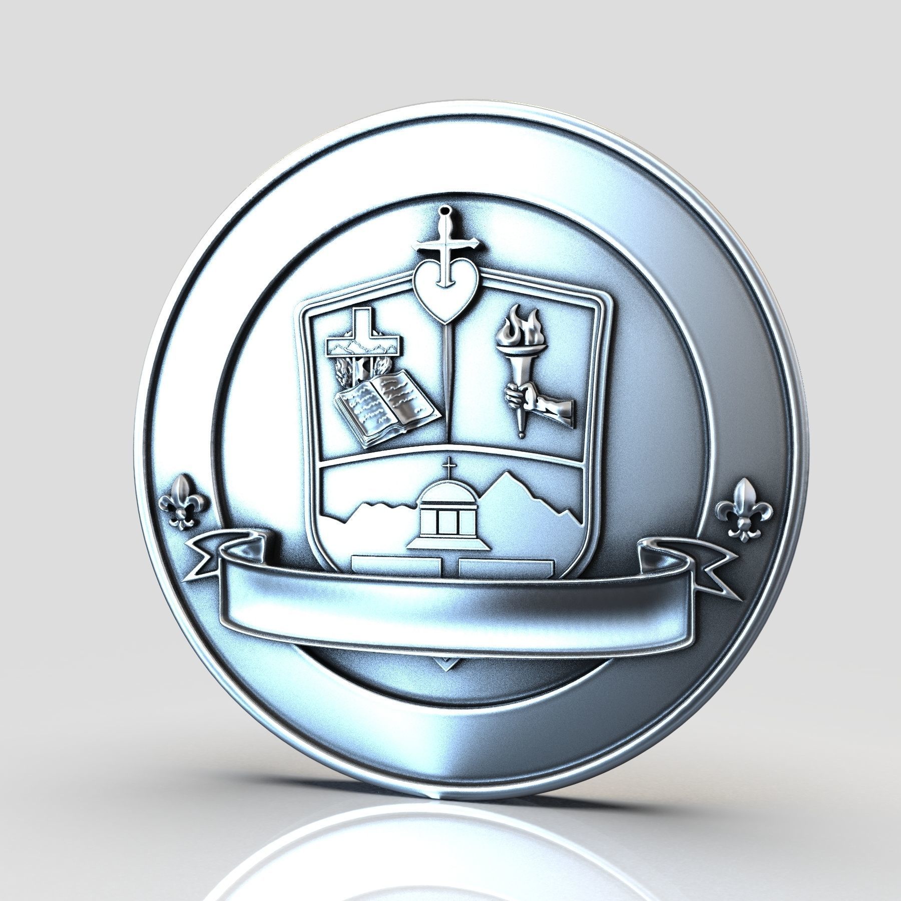 Seal of Notre Dame 3D print model_2