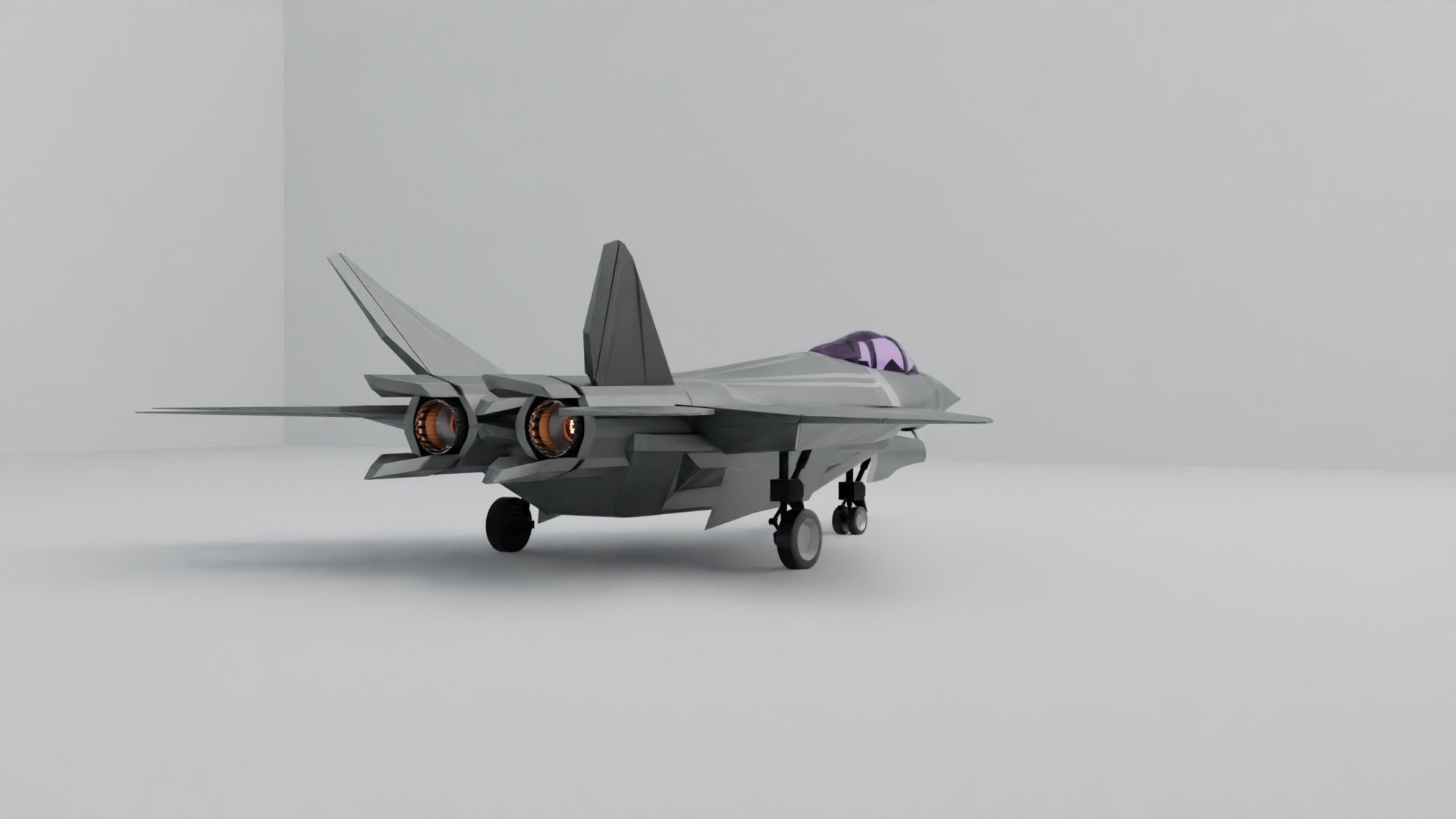 Q 01 Stealth Jet Fighter Design 3D model_3