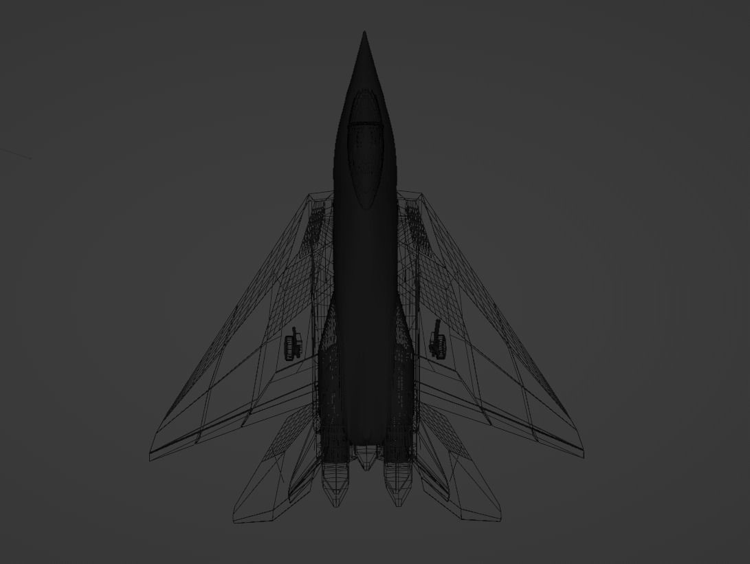 Q 01 Stealth Jet Fighter Design 3D model_16