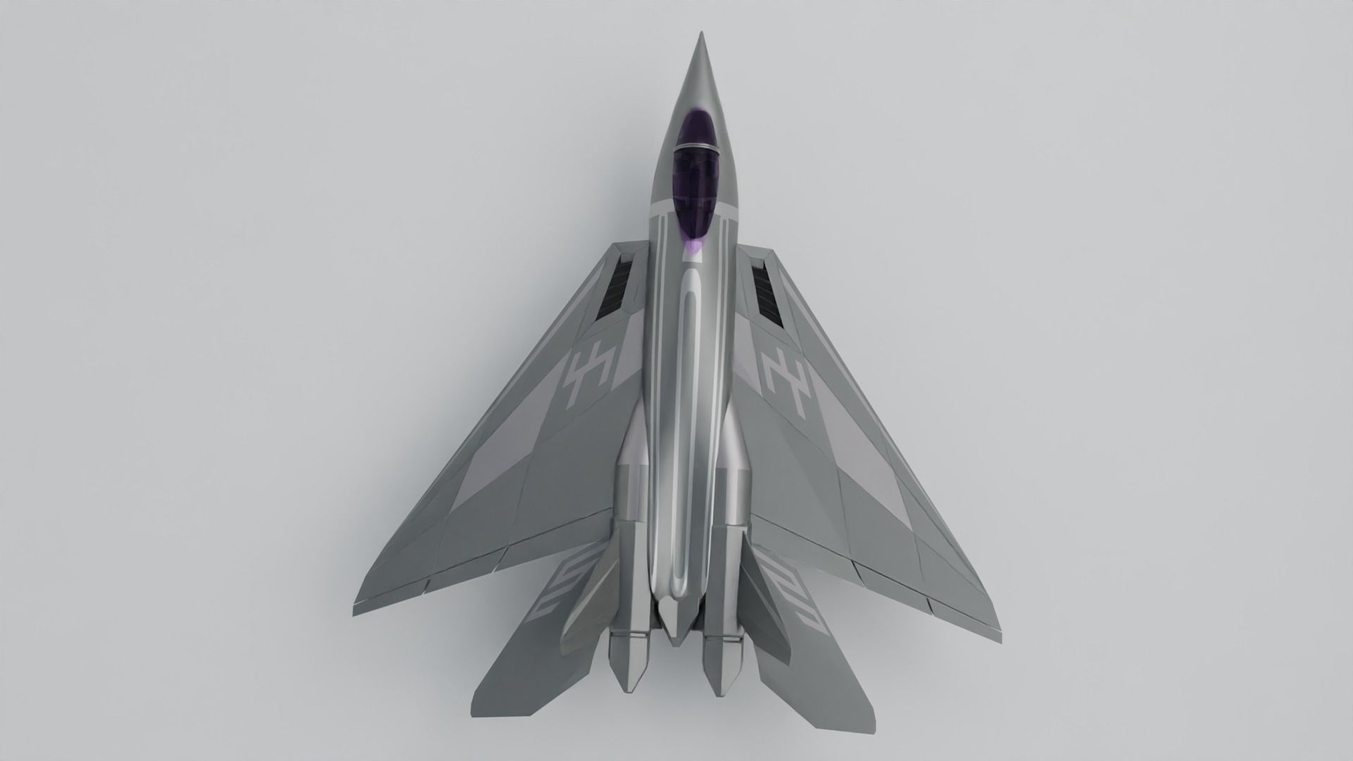 Q 01 Stealth Jet Fighter Design 3D model_7