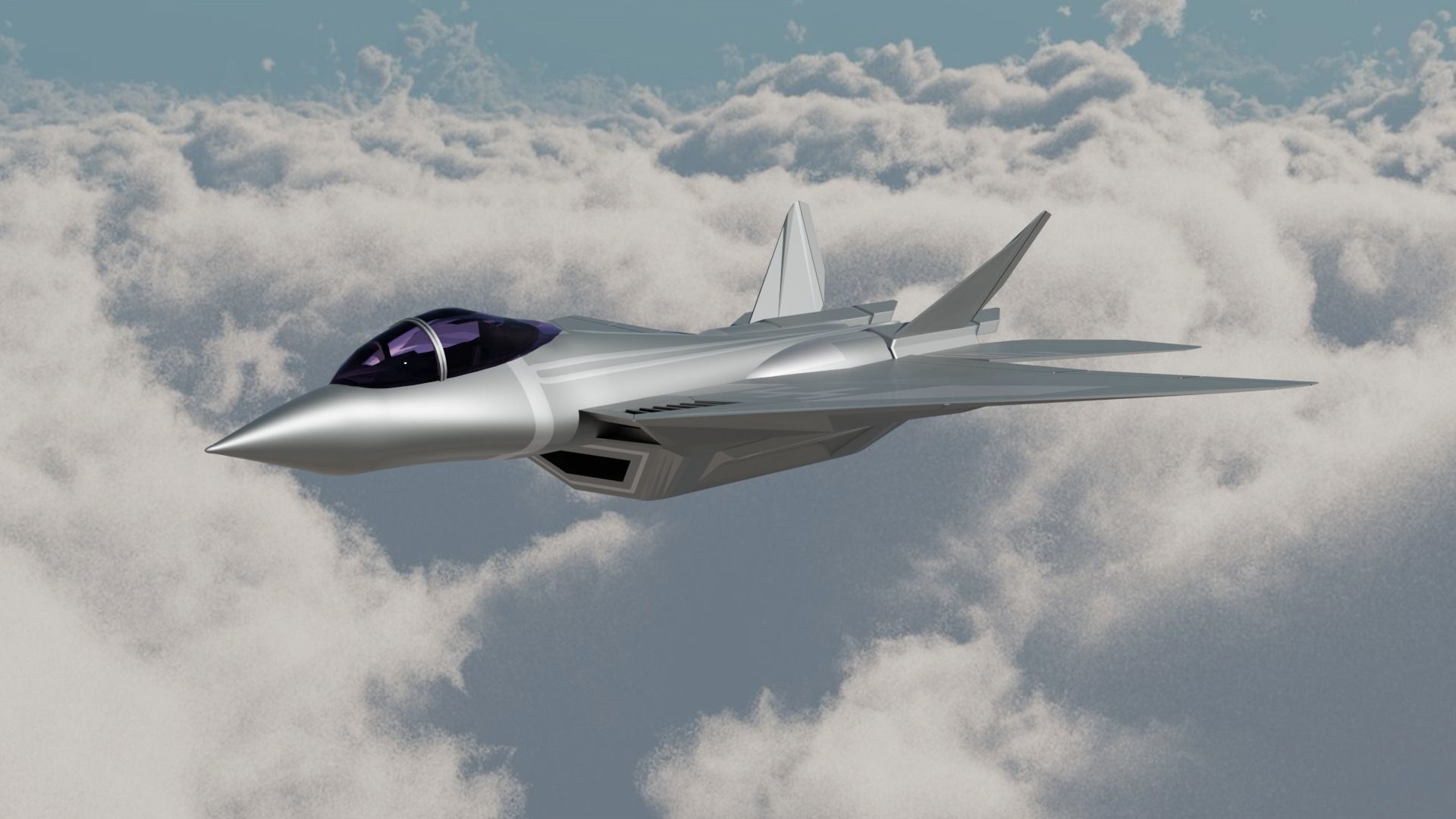 Q 01 Stealth Jet Fighter Design 3D model_12