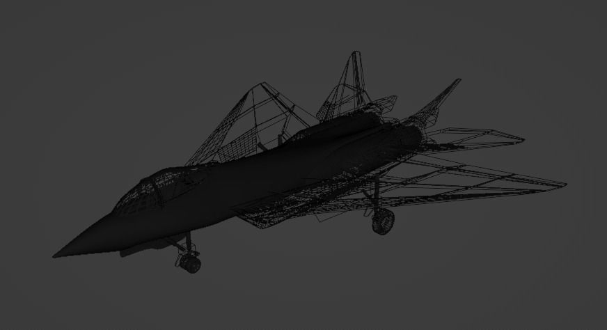 Q 01 Stealth Jet Fighter Design 3D model_15