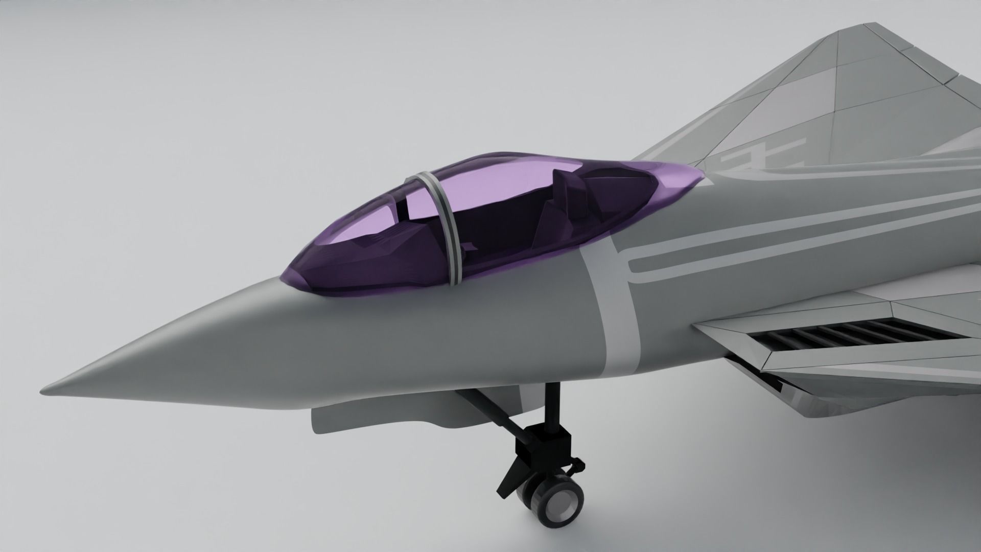 Q 01 Stealth Jet Fighter Design 3D model_8