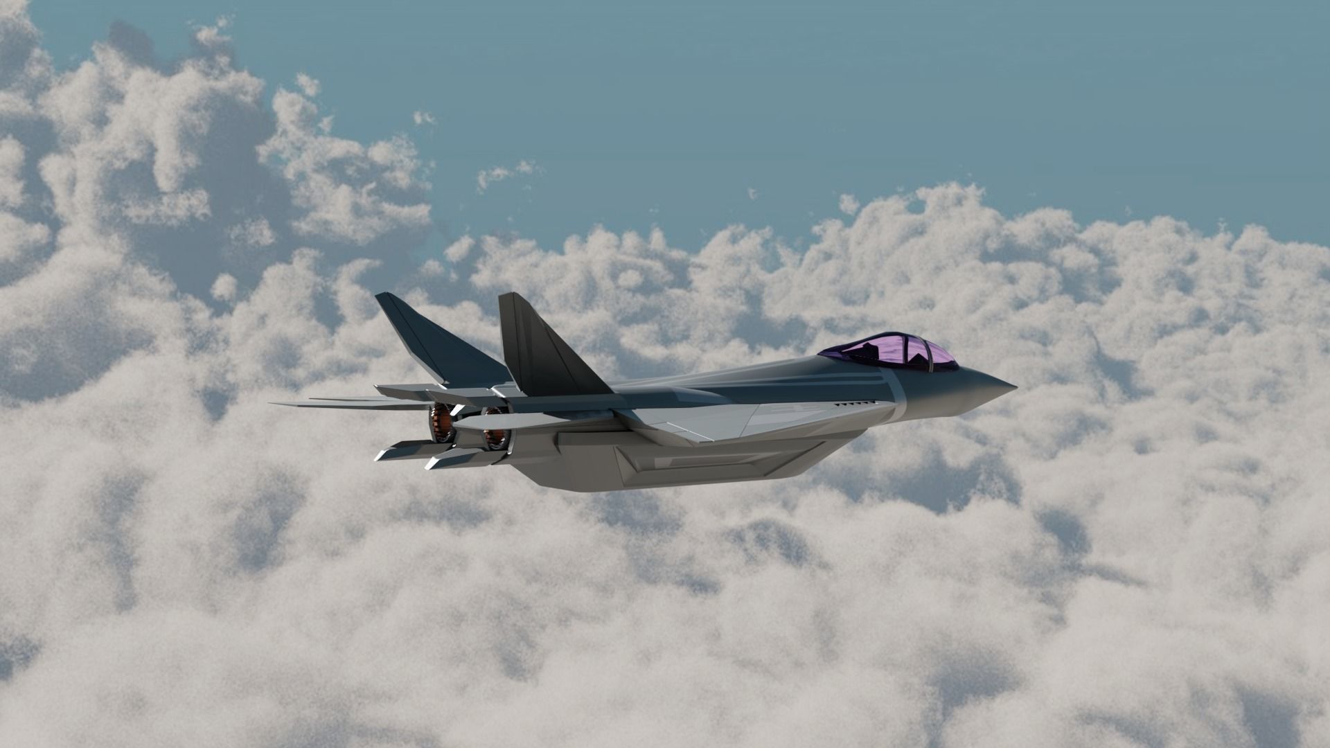 Q 01 Stealth Jet Fighter Design 3D model_14