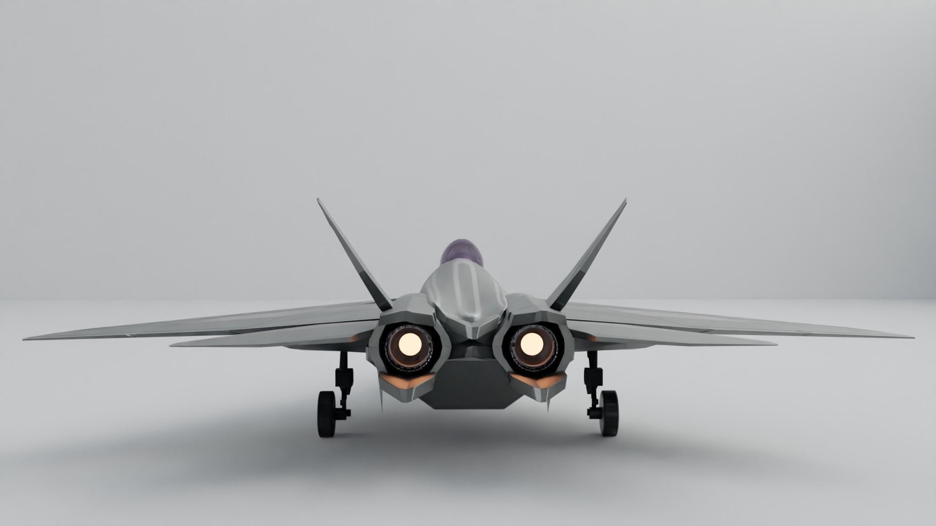Q 01 Stealth Jet Fighter Design 3D model_4