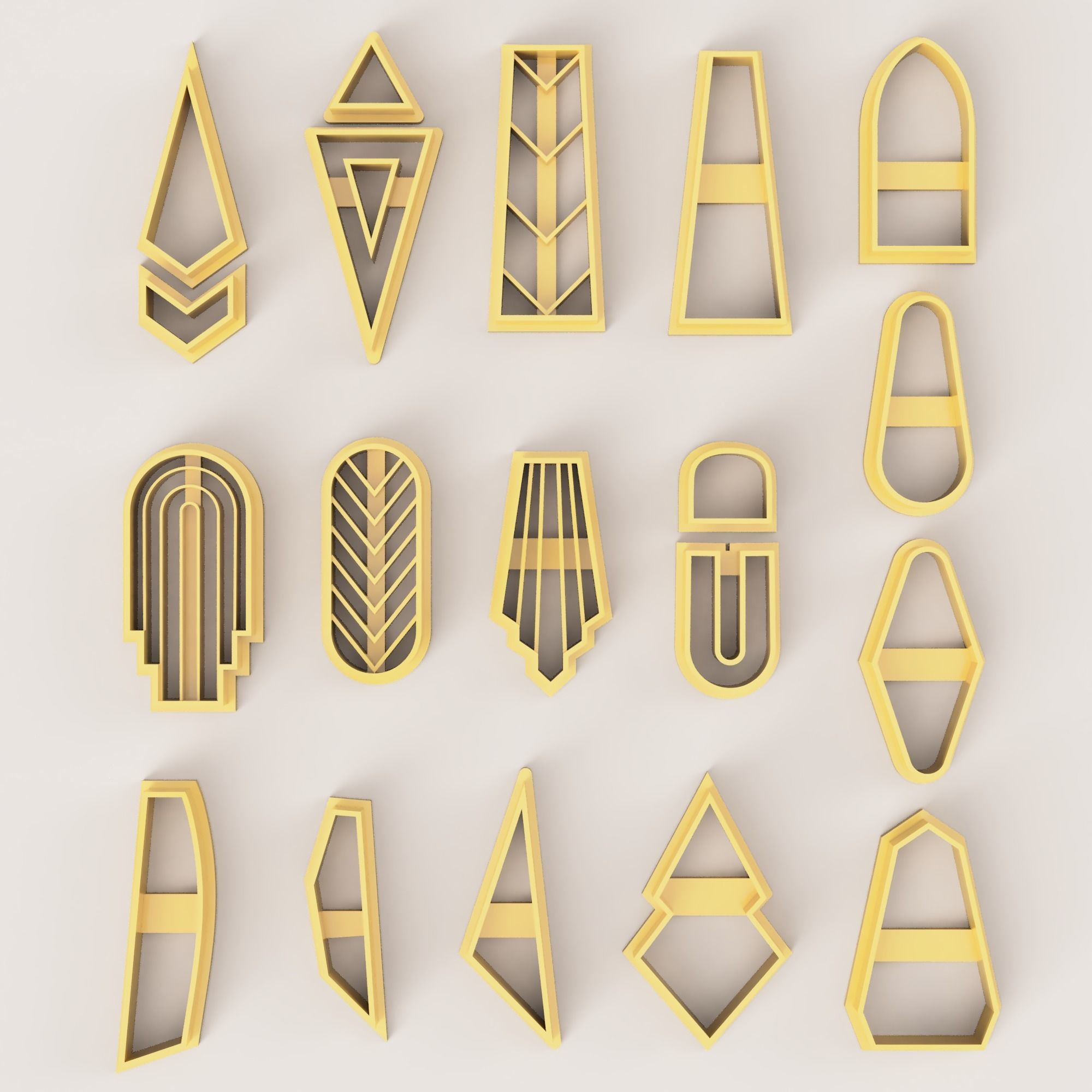 BOHO 4 SET POLYMER CLAY CUTTER 3D print model_2