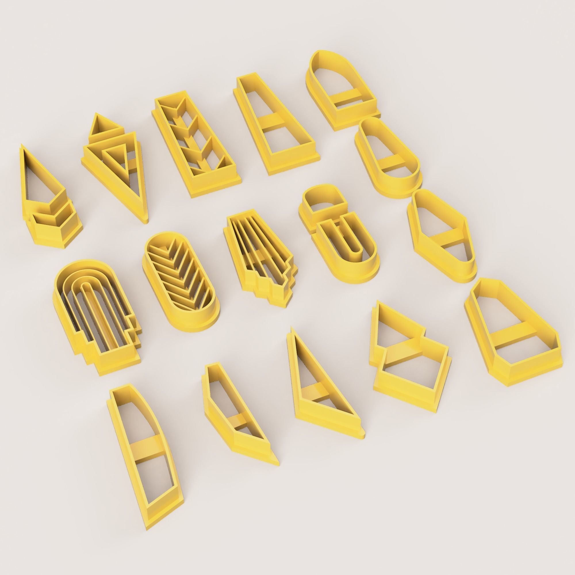 BOHO 4 SET POLYMER CLAY CUTTER 3D print model_3