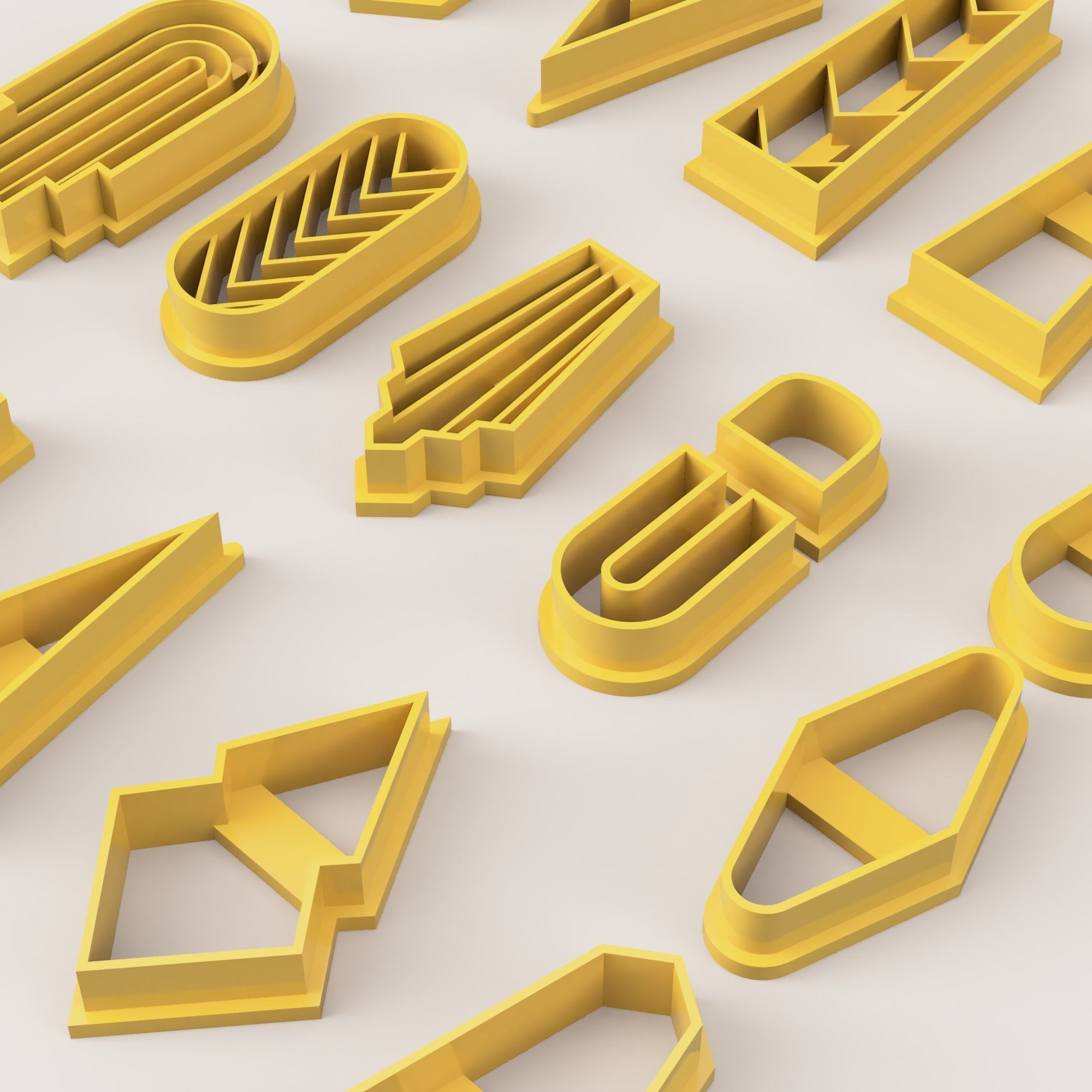 BOHO 4 SET POLYMER CLAY CUTTER 3D print model_4