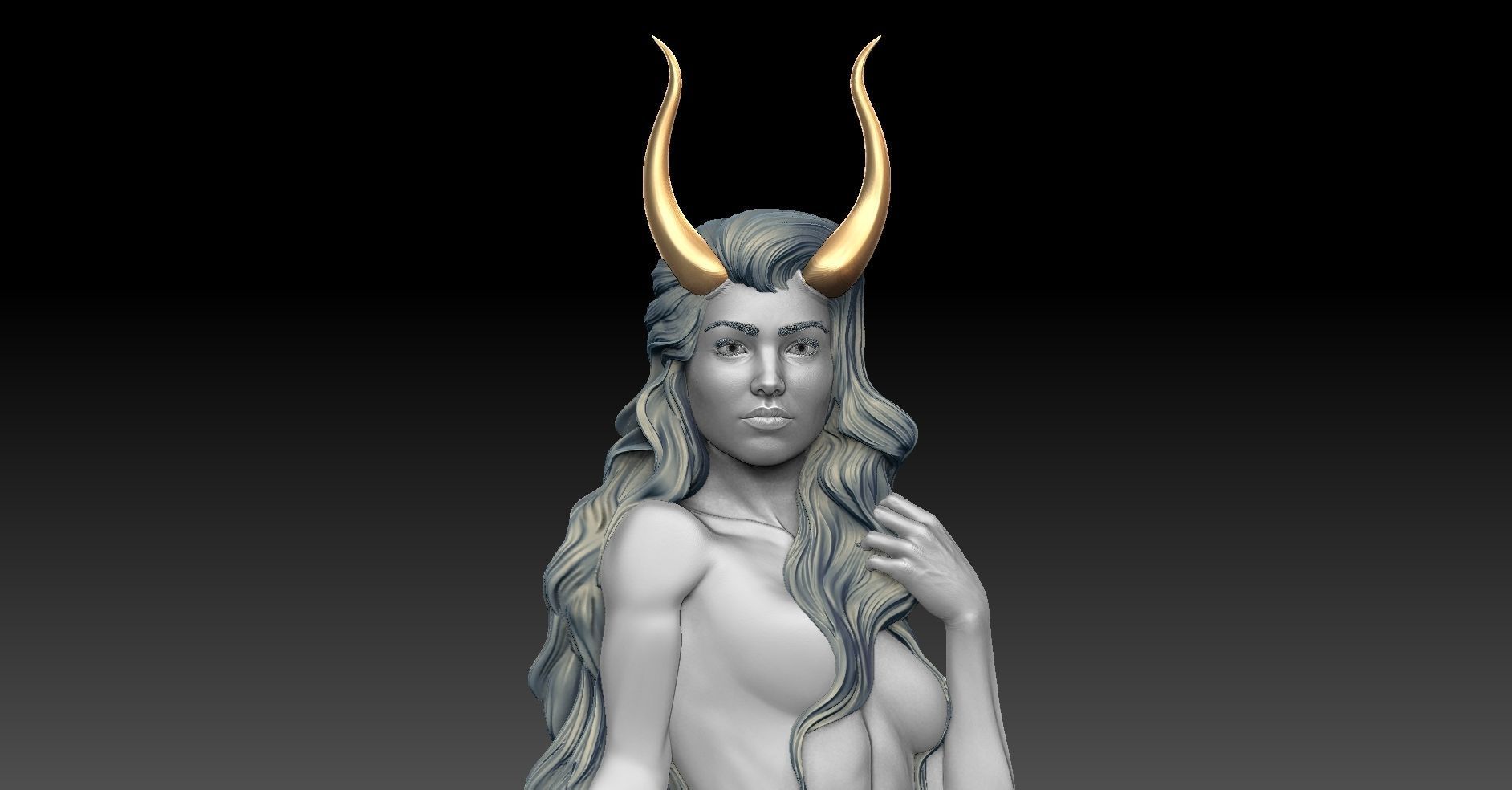Capricorn zodiac  pendant 3D print model_4