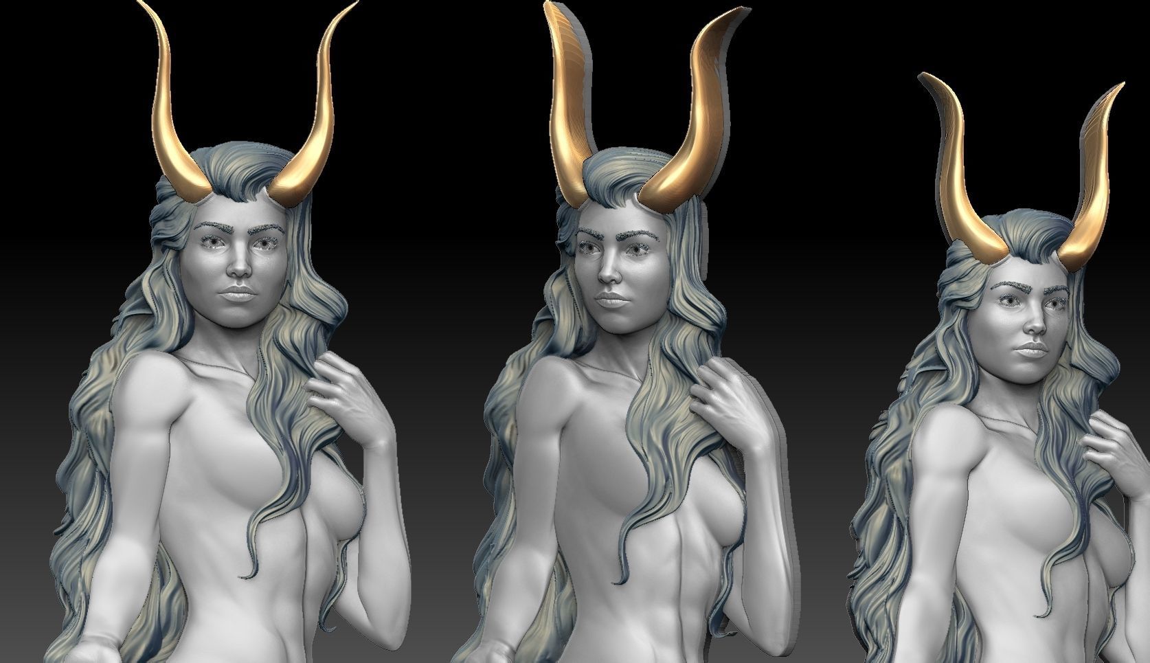 Capricorn zodiac  pendant 3D print model_9