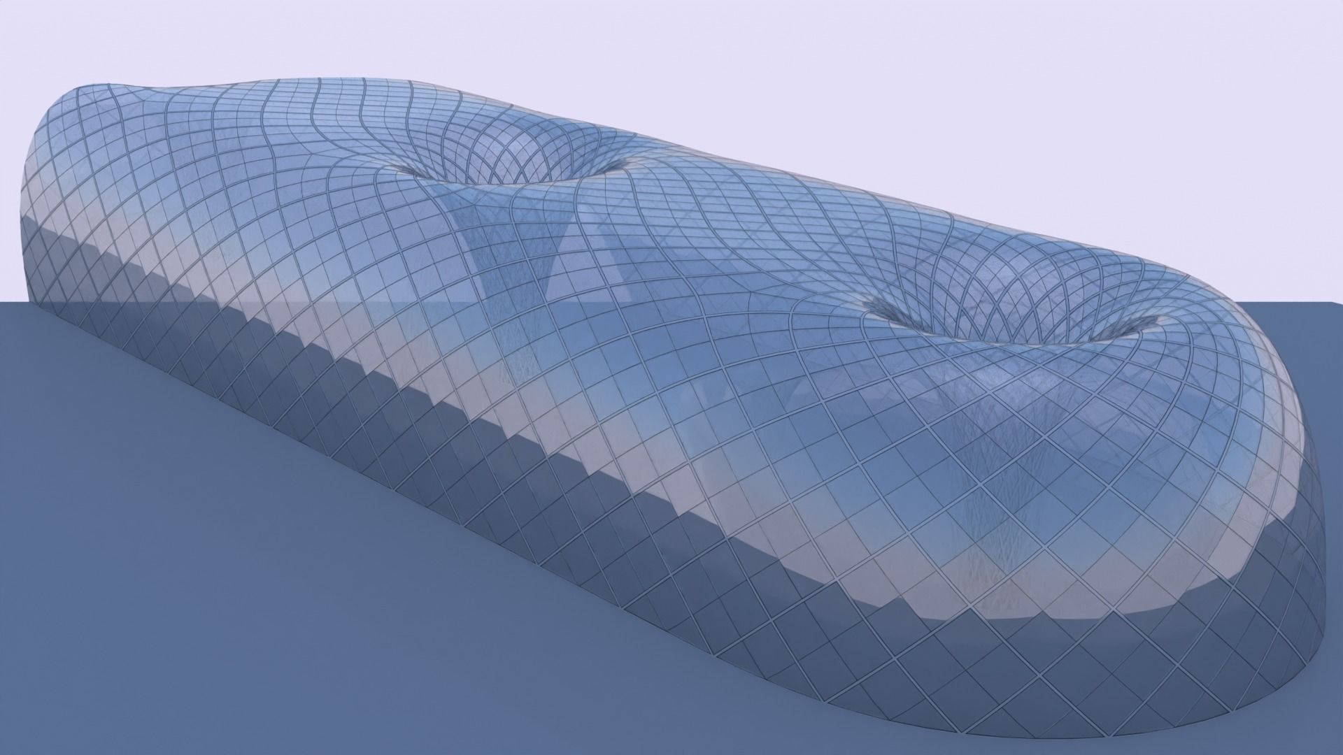 Glass building II 3D model_8