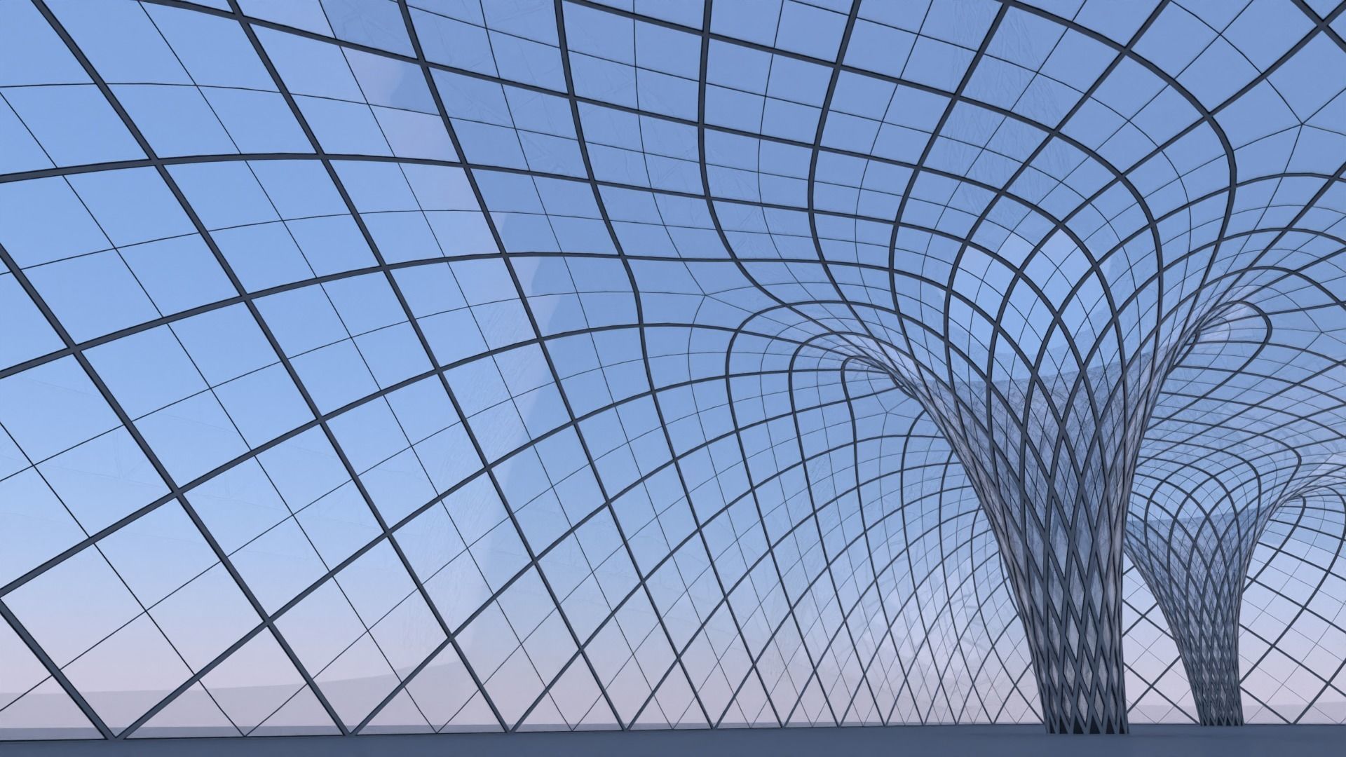 Glass building II 3D model_6
