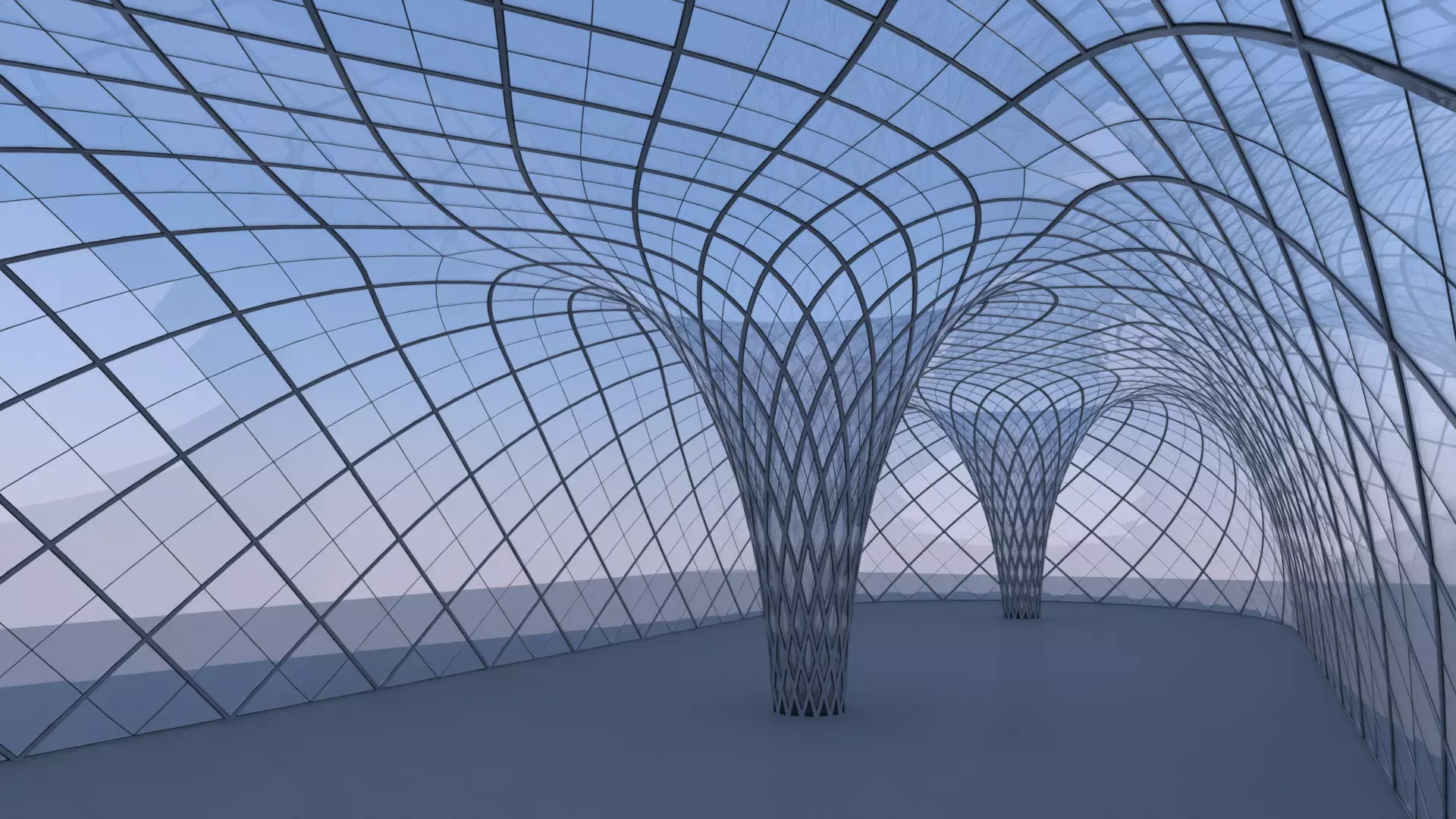 Glass building II 3D model_0