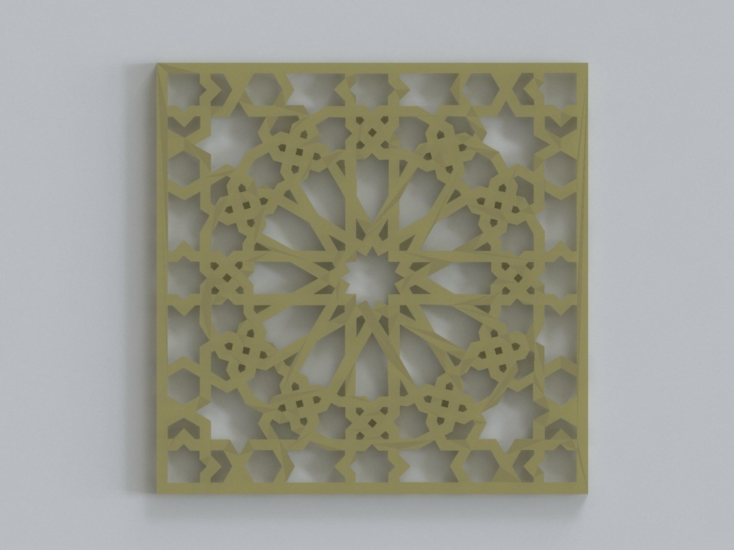 Islamic architectural panel 3D model_2