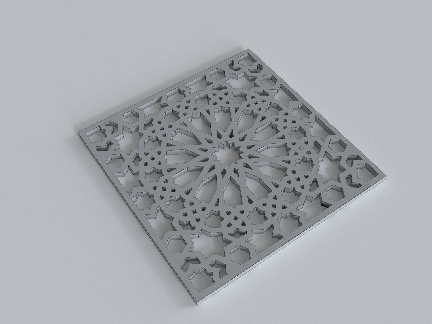 Islamic architectural panel 3D model_1