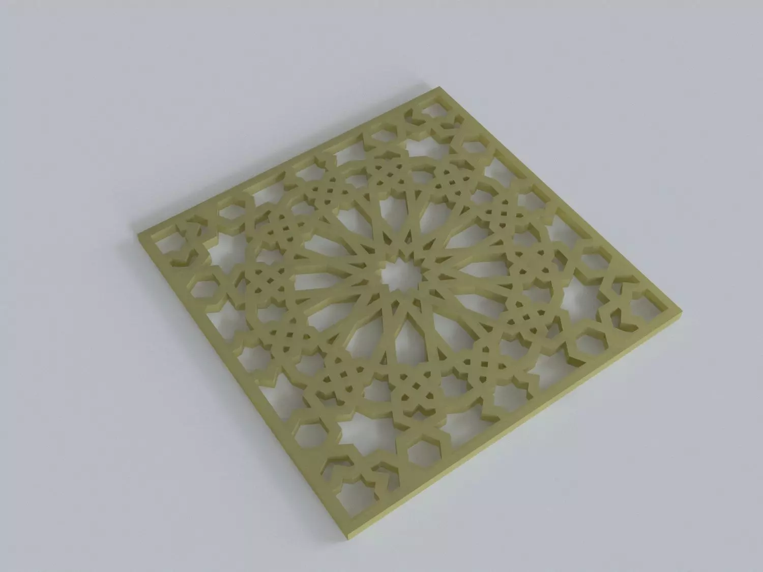Islamic architectural panel 3D model_0