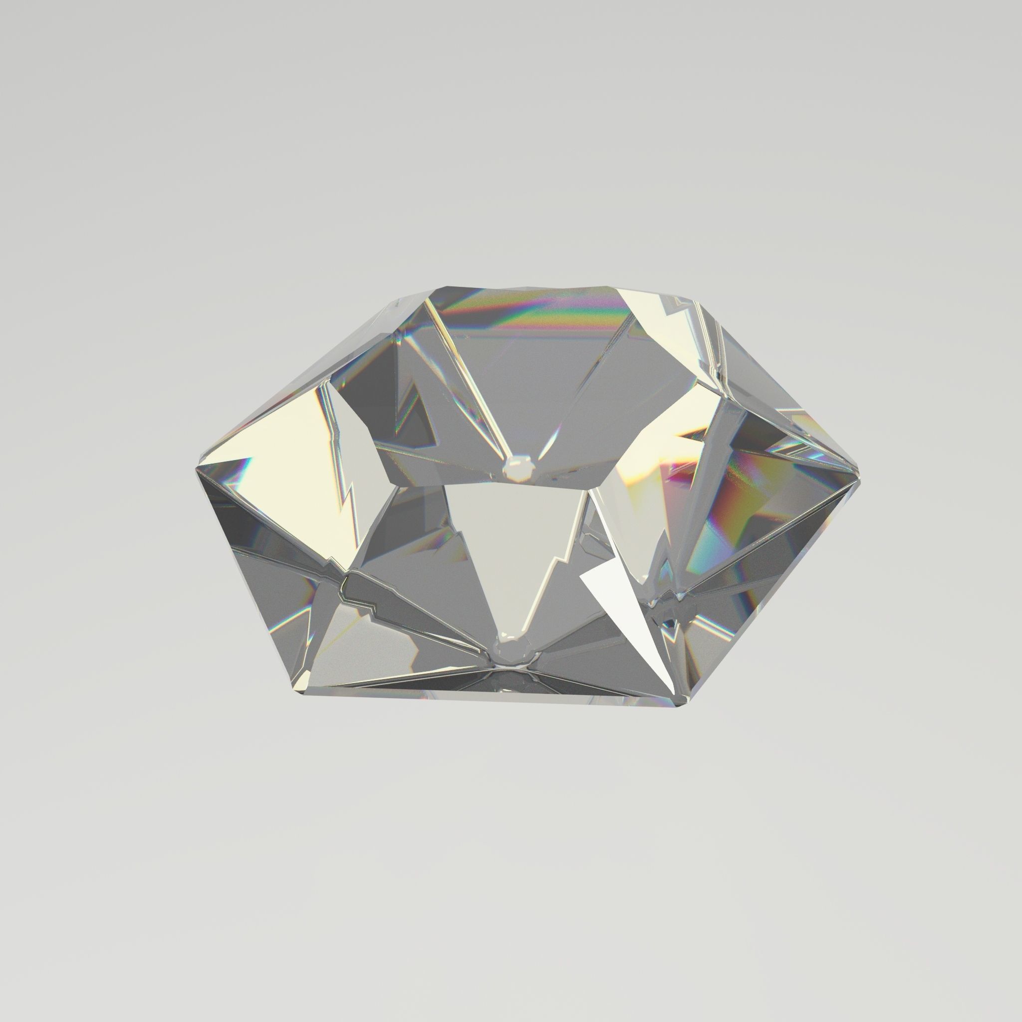 Diamond 3d low poly Low-poly 3D model_1