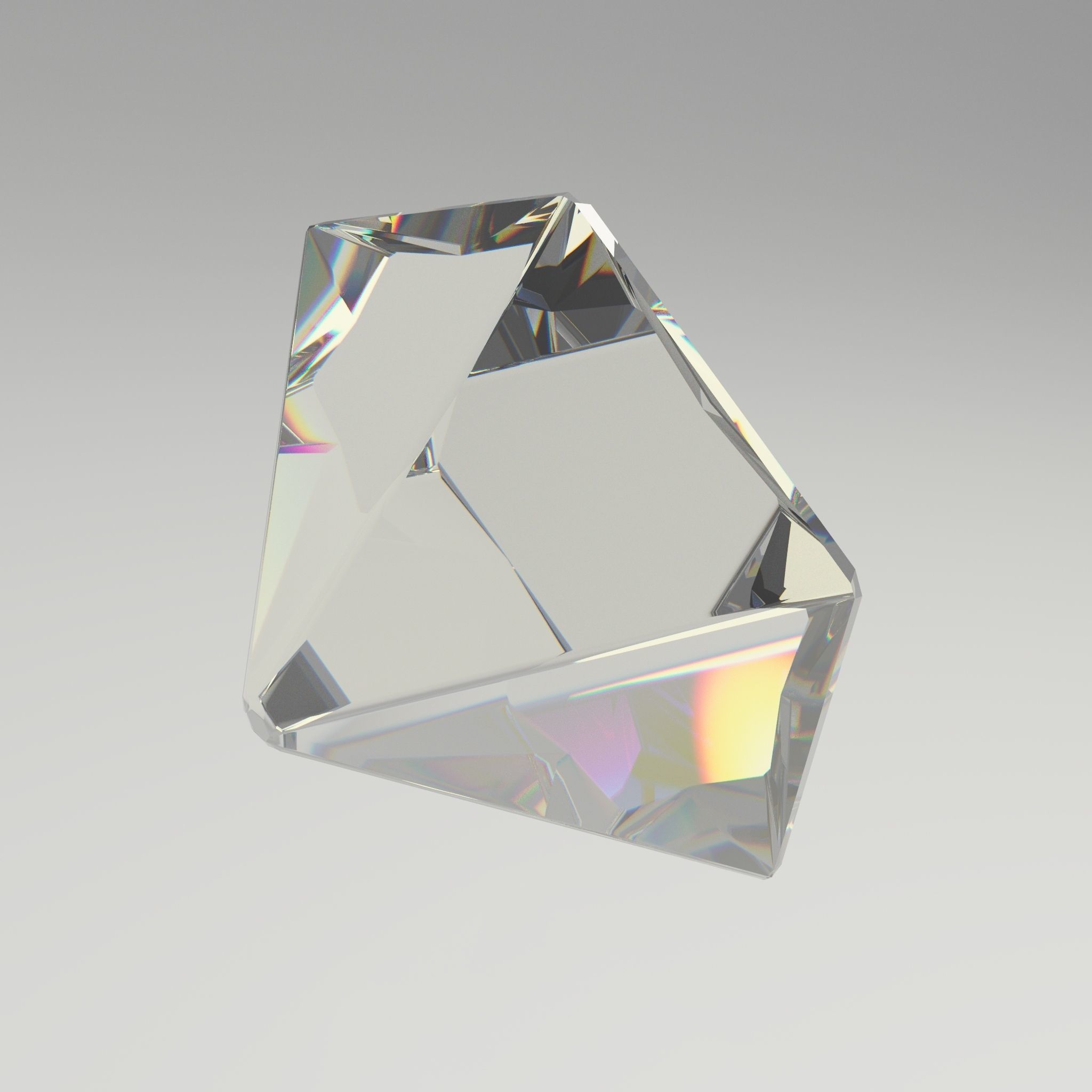 Diamond 3d low poly Low-poly 3D model_3