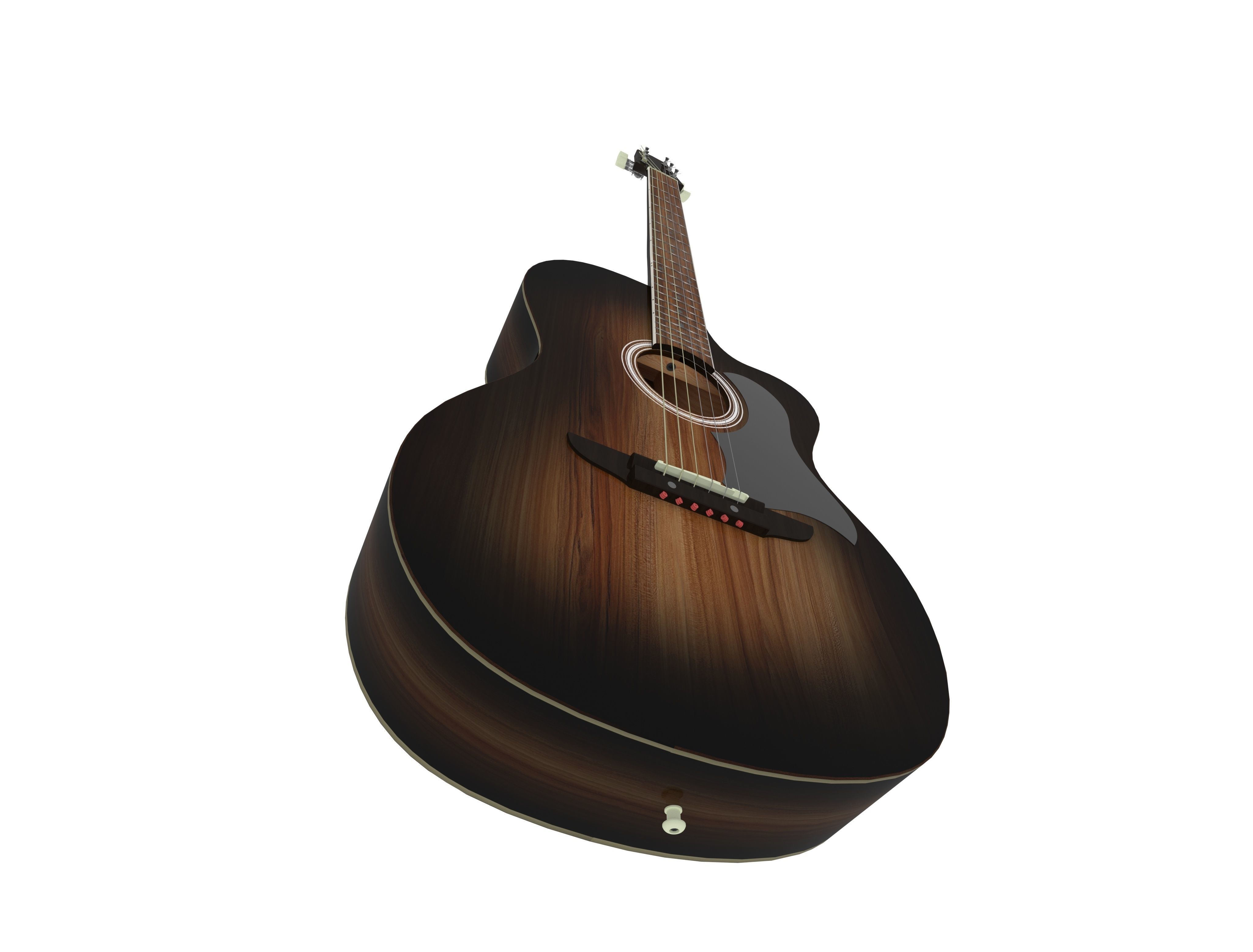 Acoustic guitar 6 strings 3D model_7
