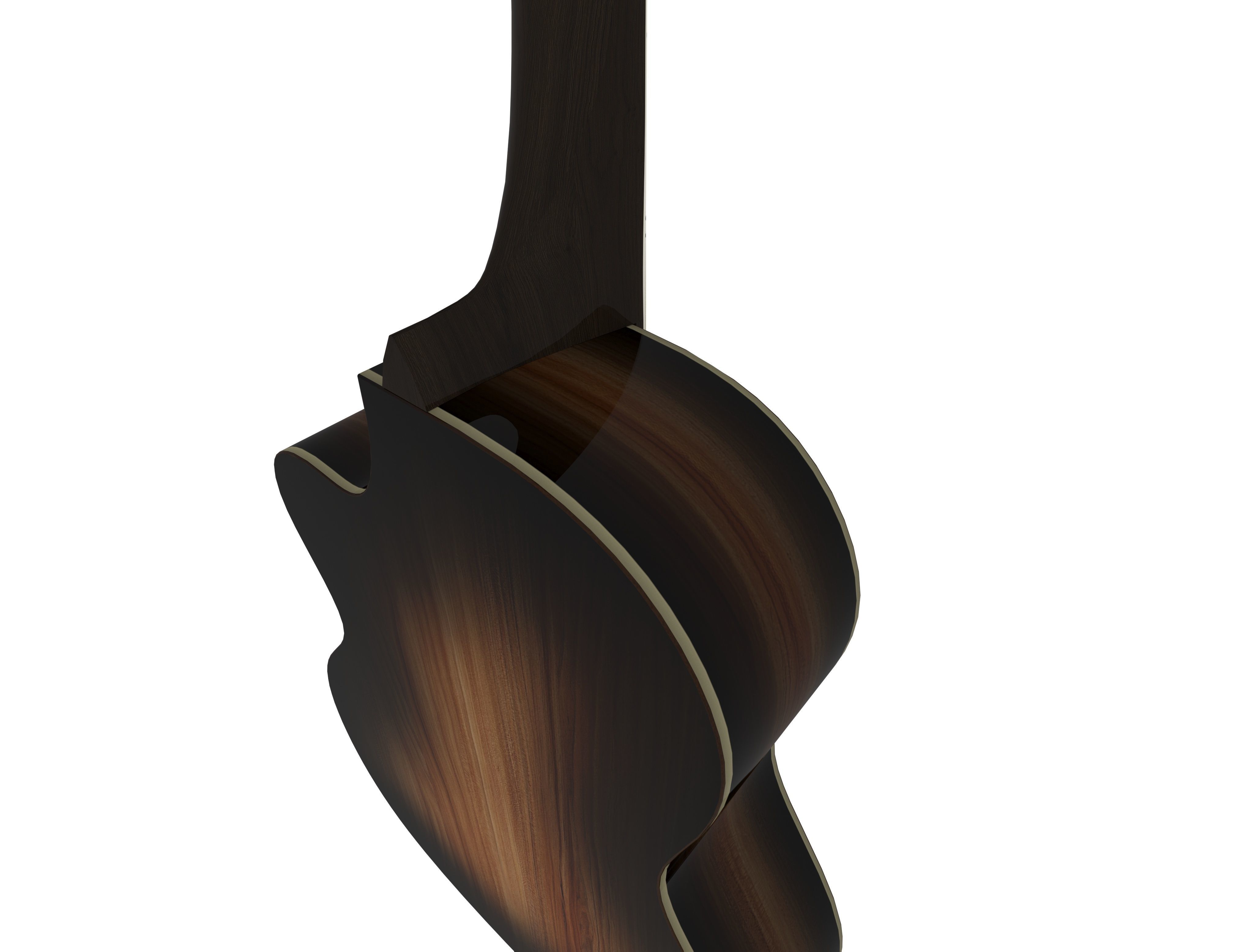 Acoustic guitar 6 strings 3D model_12