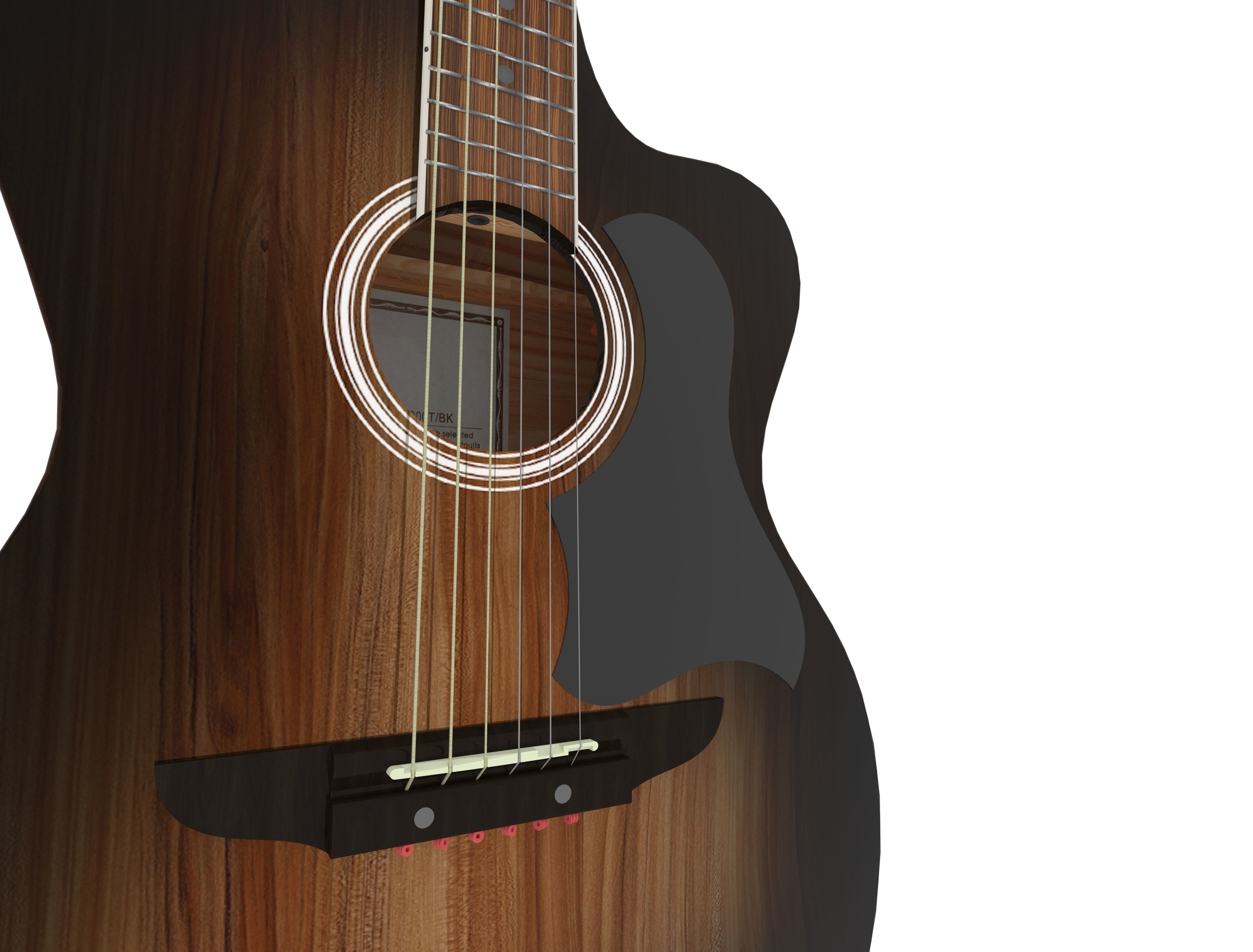 Acoustic guitar 6 strings 3D model_13