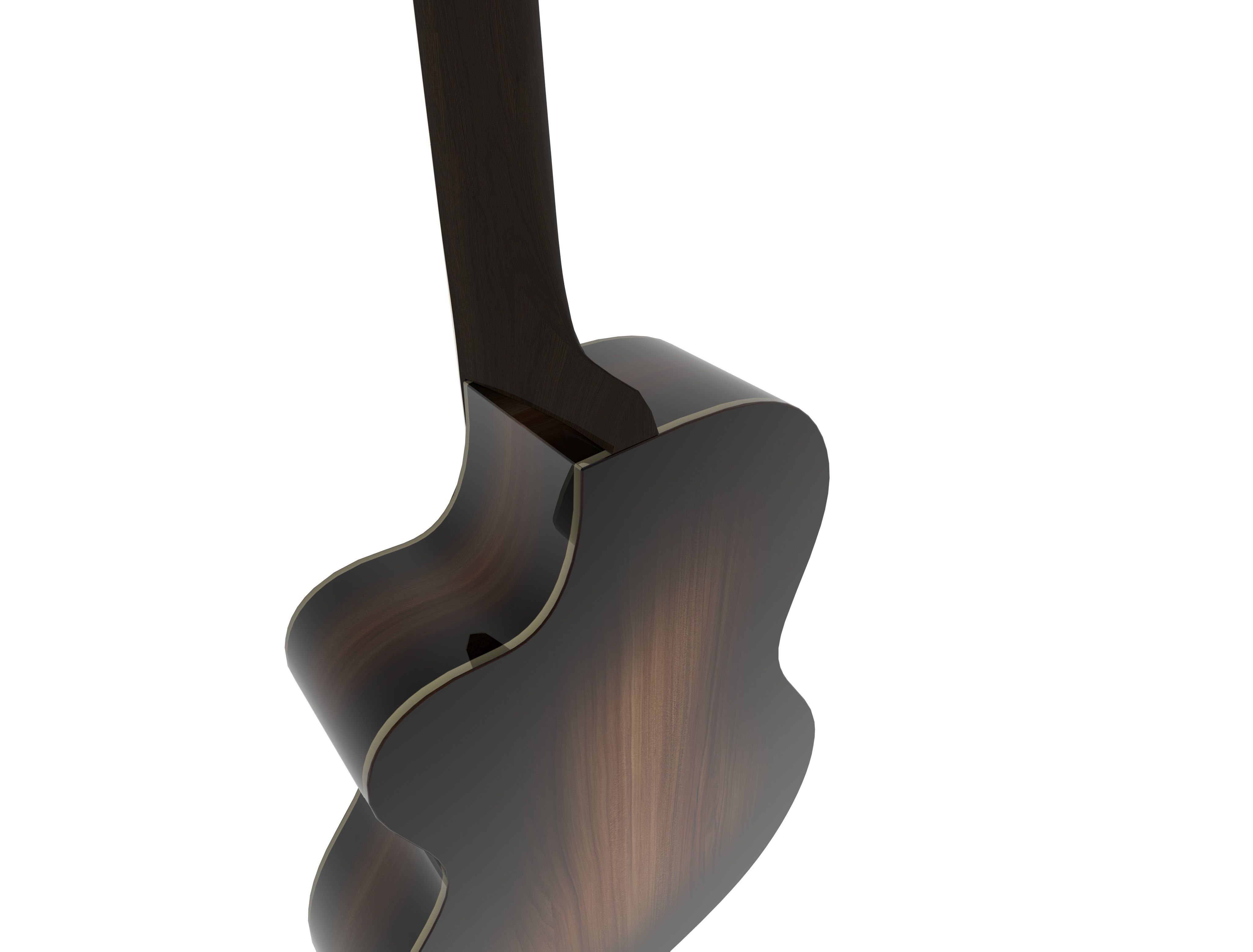 Acoustic guitar 6 strings 3D model_1