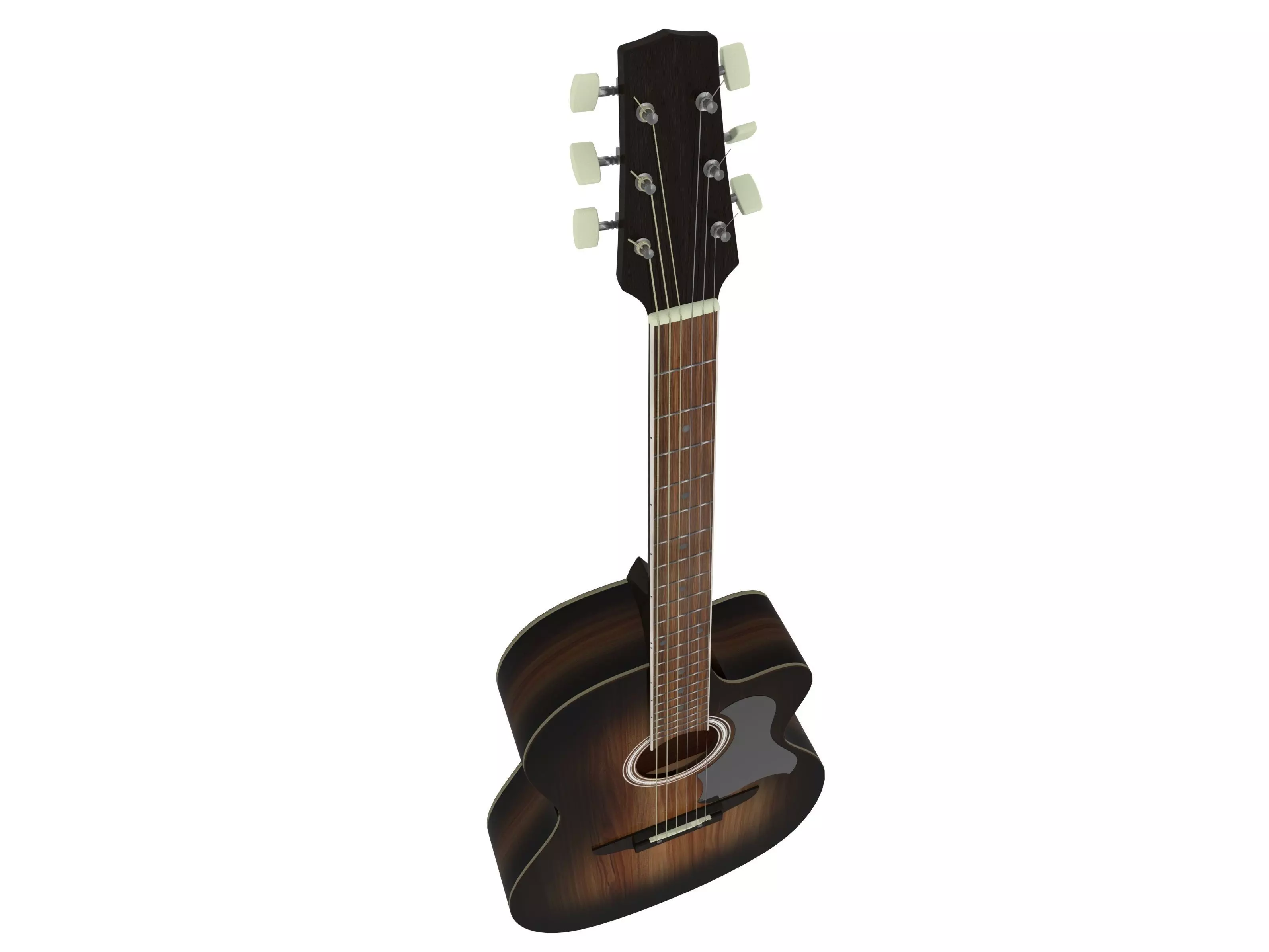 Acoustic guitar 6 strings 3D model_0