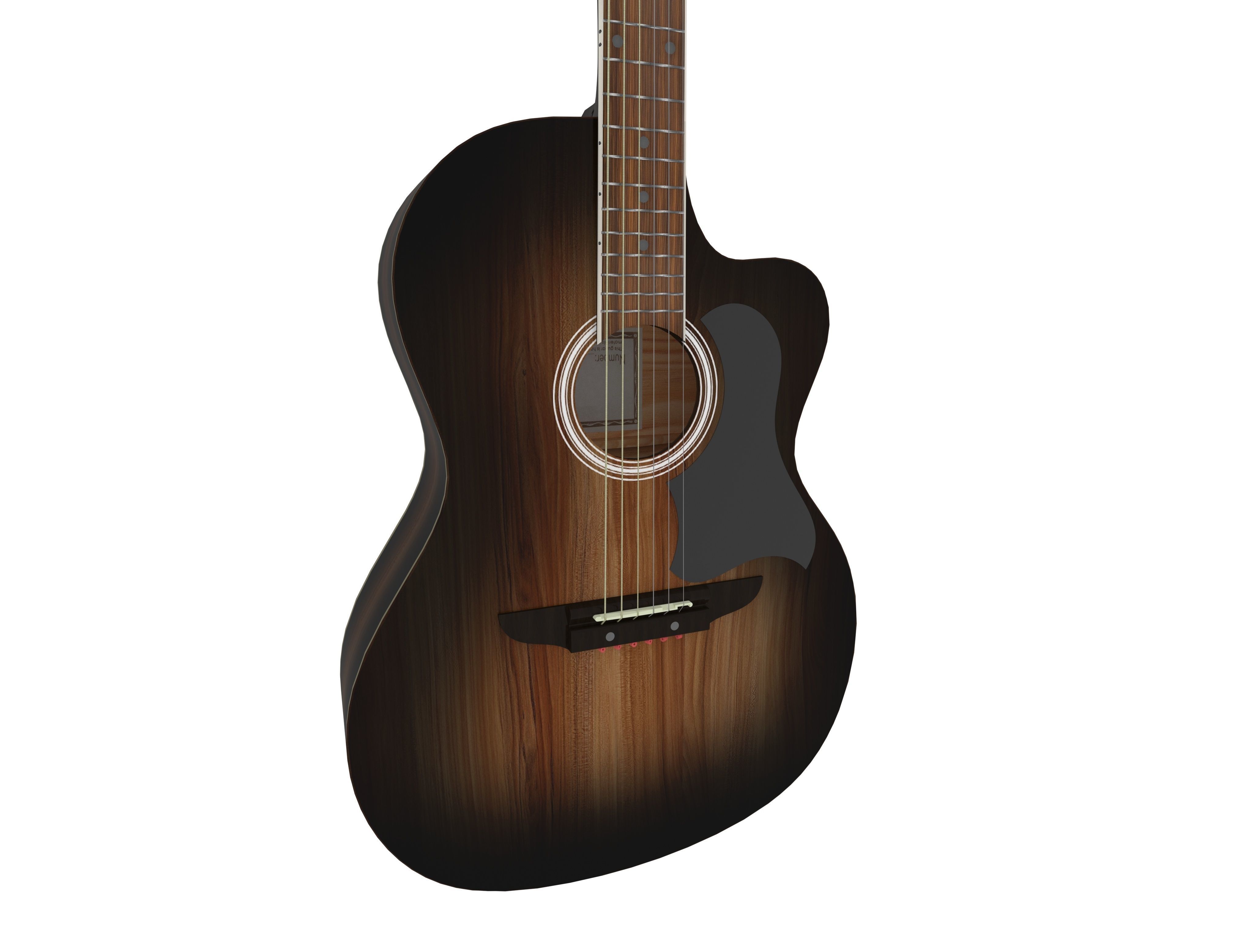 Acoustic guitar 6 strings 3D model_6