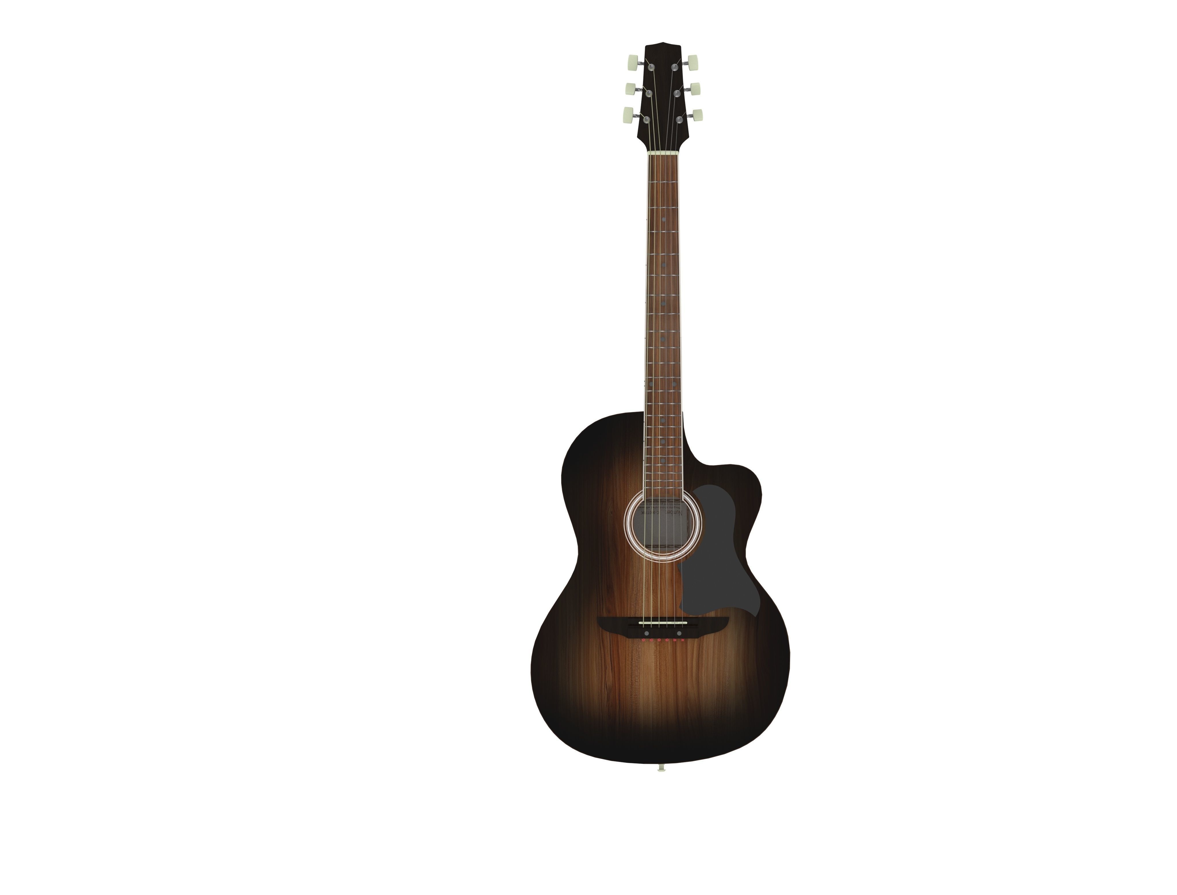 Acoustic guitar 6 strings 3D model_11