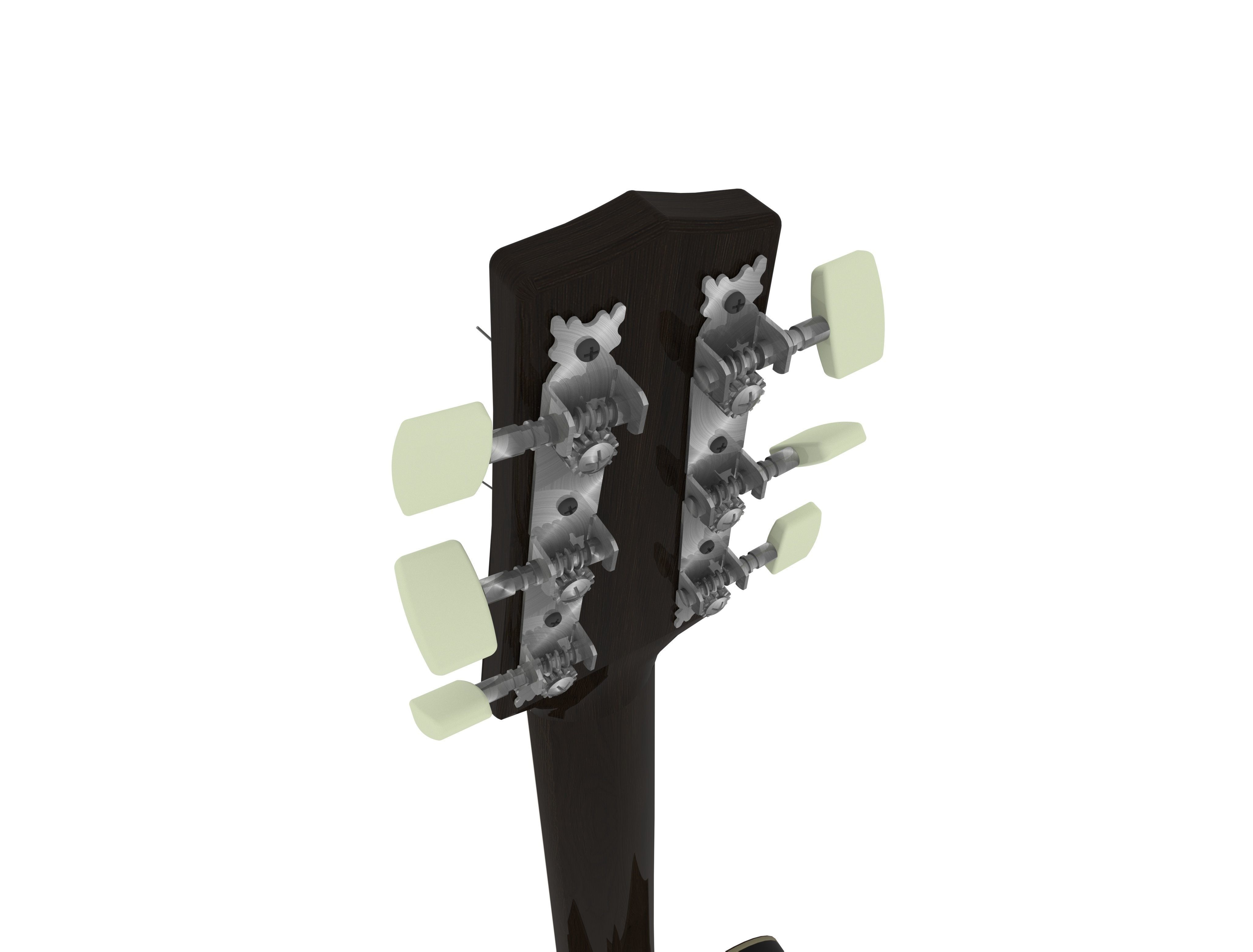 Acoustic guitar 6 strings 3D model_8