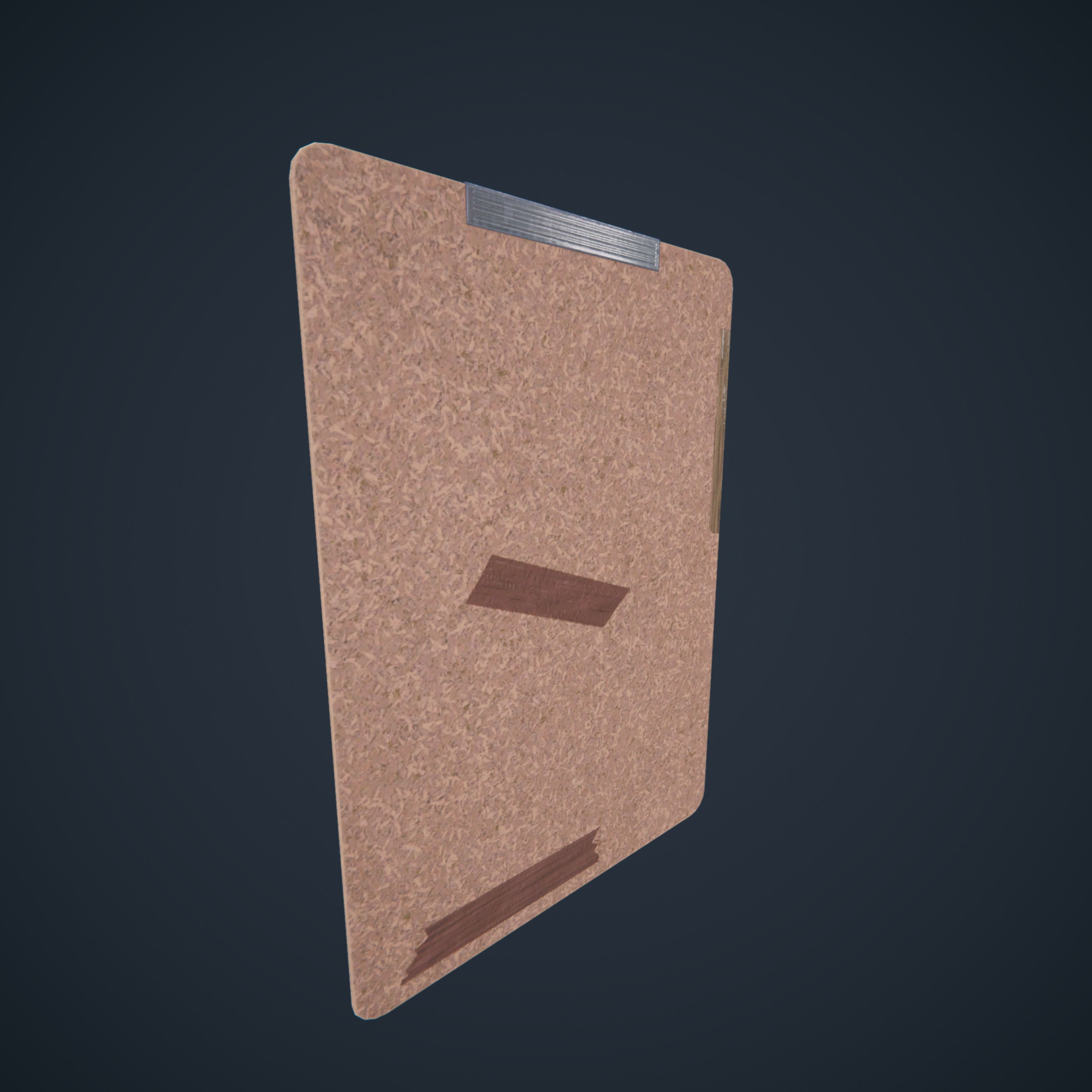 Clipboard Classroom office HDRP Low-poly 3D model_4