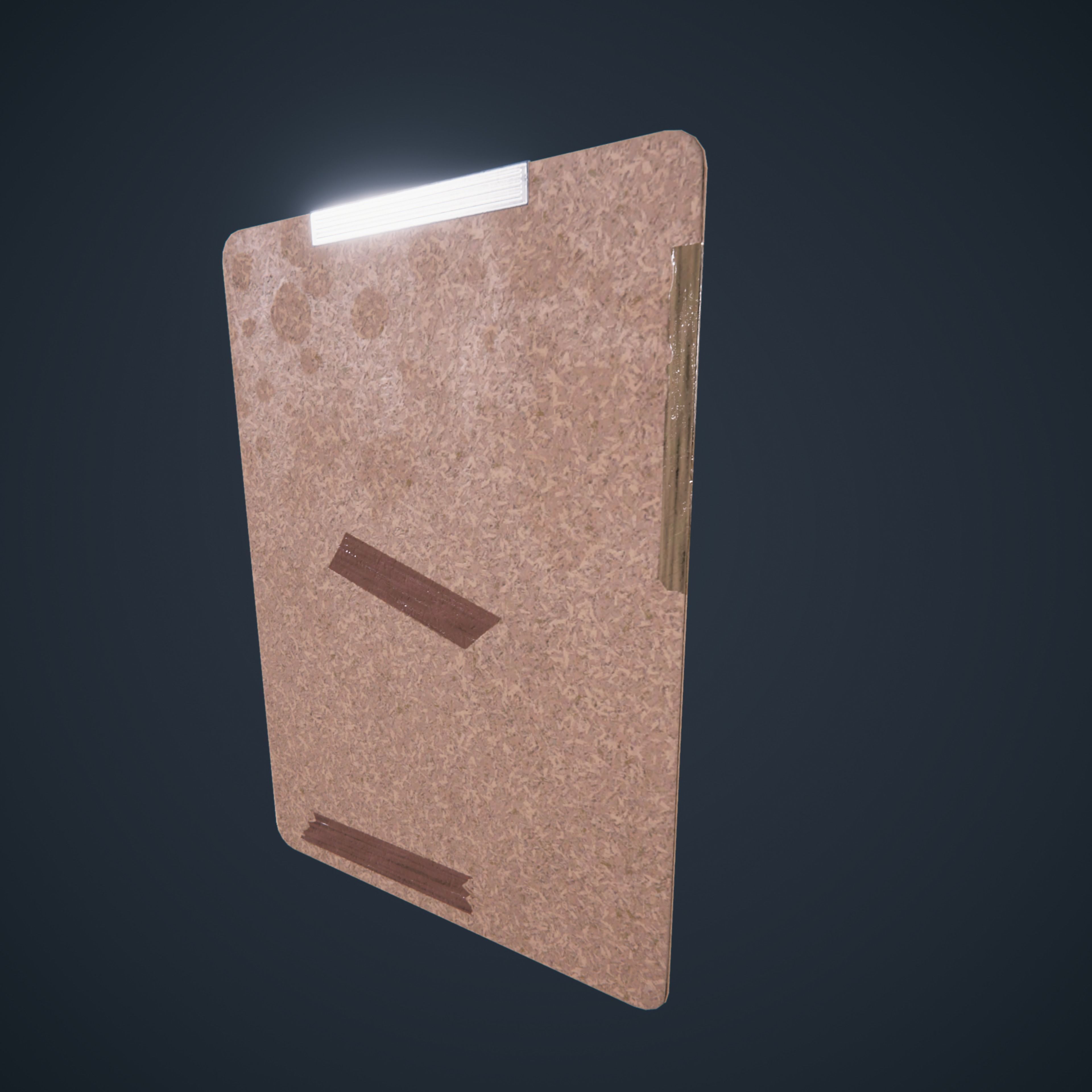 Clipboard Classroom office HDRP Low-poly 3D model_2