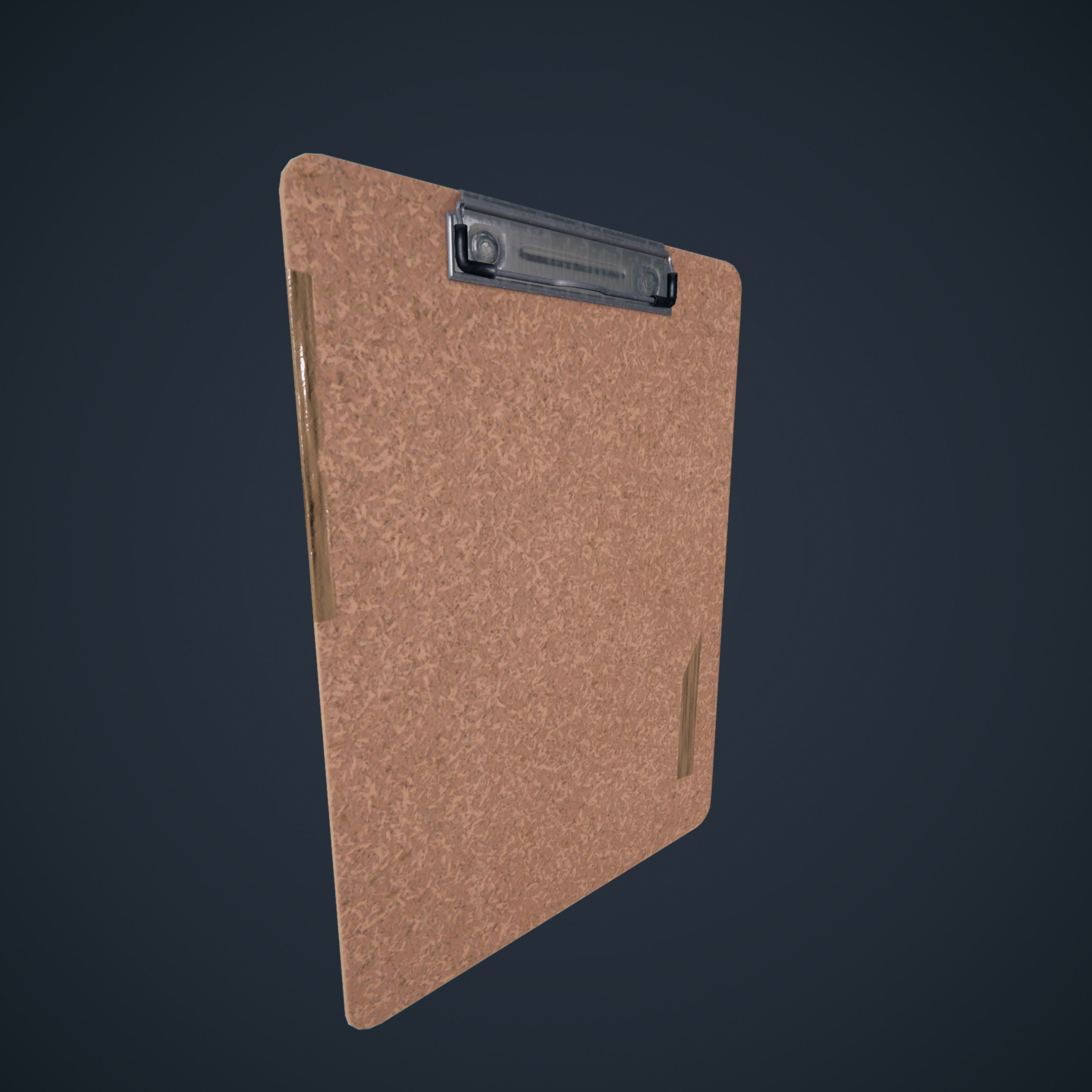 Clipboard Classroom office HDRP Low-poly 3D model_1