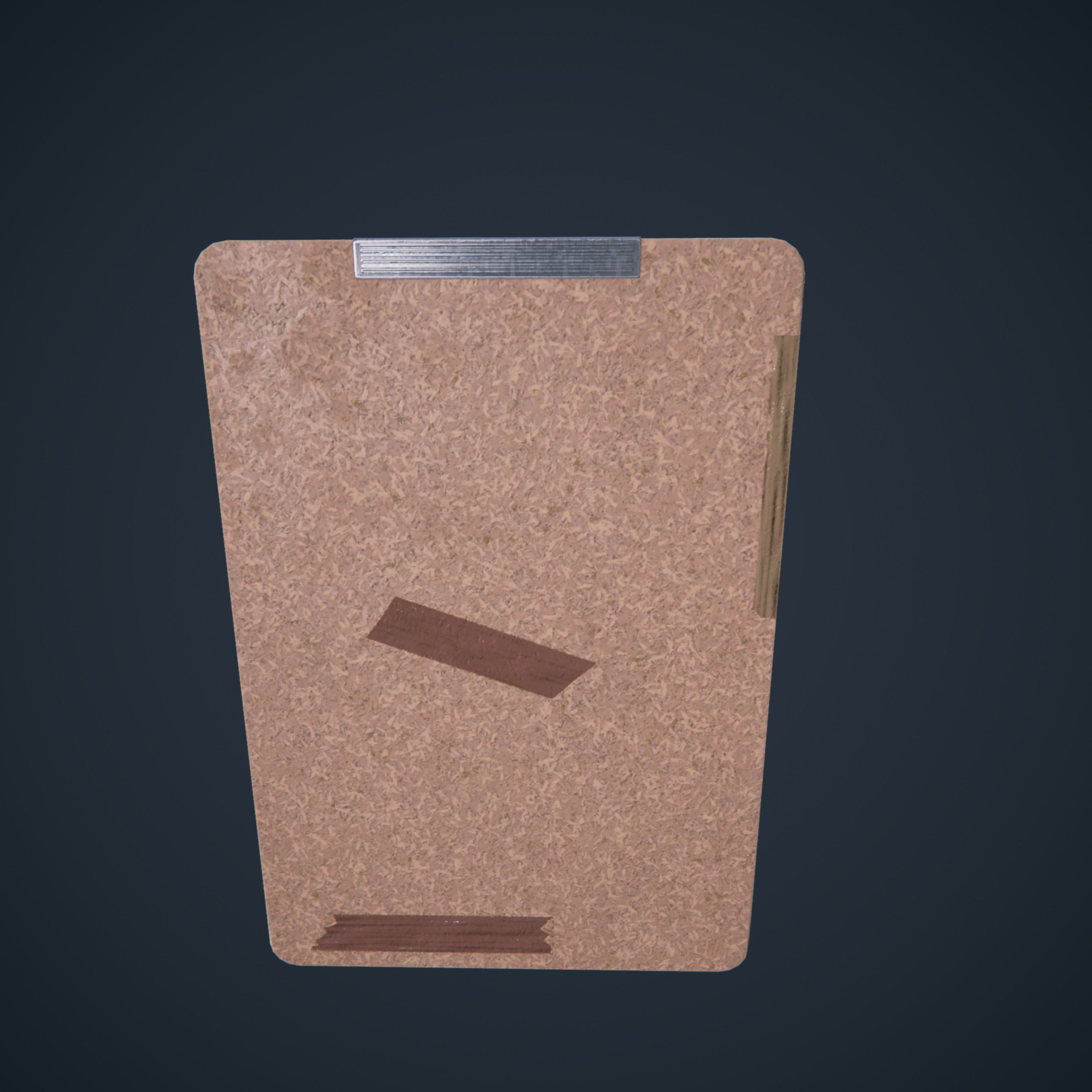 Clipboard Classroom office HDRP Low-poly 3D model_3