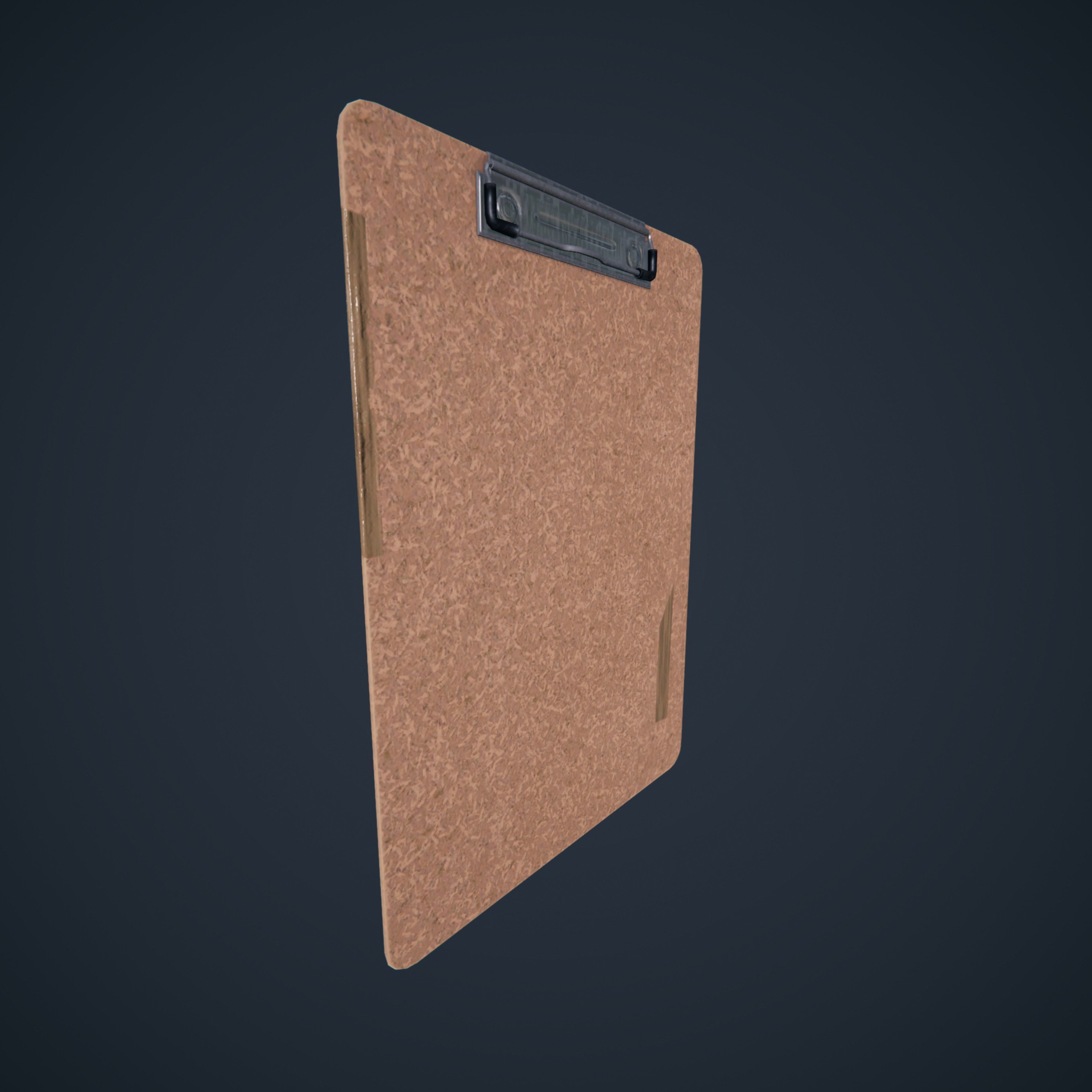 Clipboard Classroom office HDRP Low-poly 3D model_6