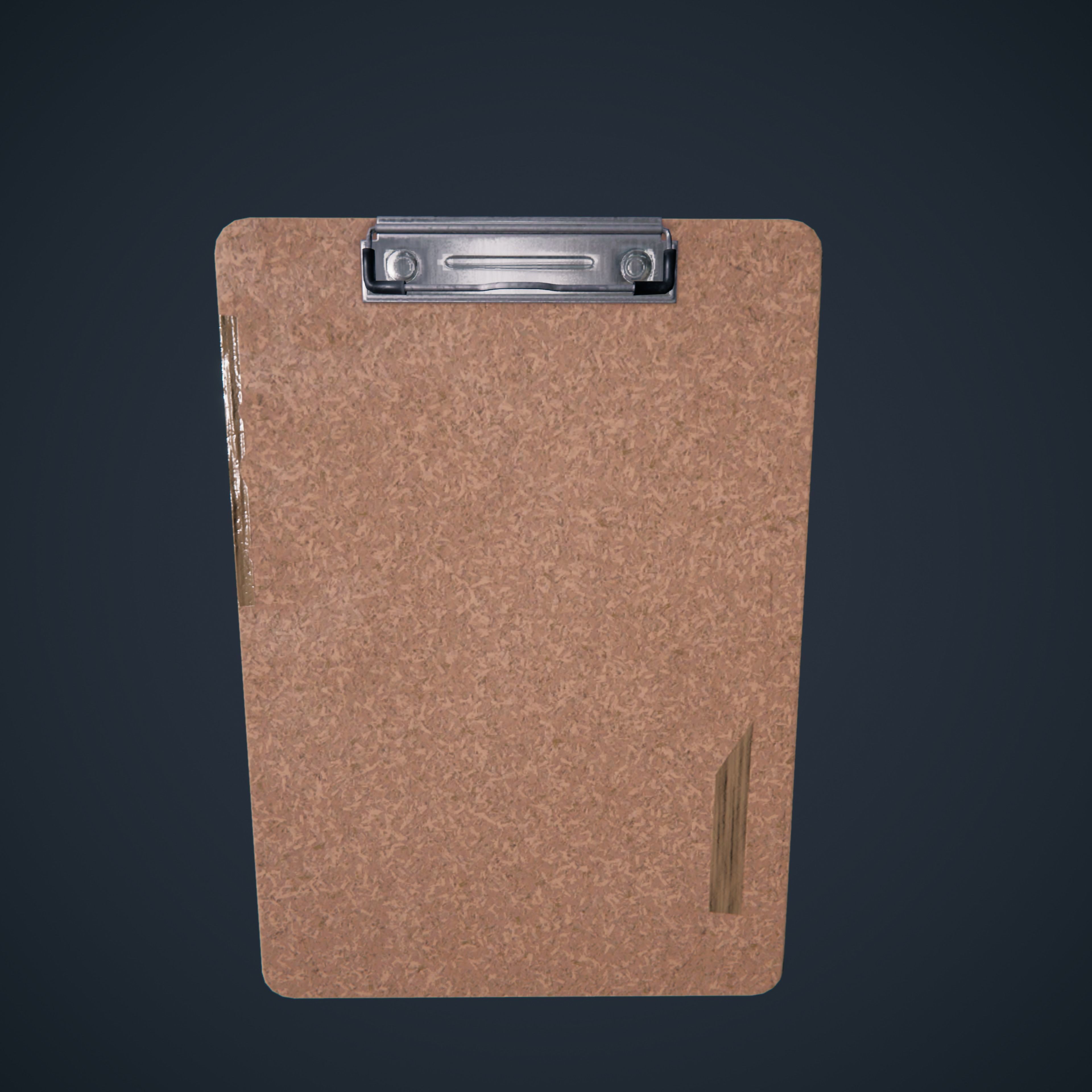 Clipboard Classroom office HDRP Low-poly 3D model_5
