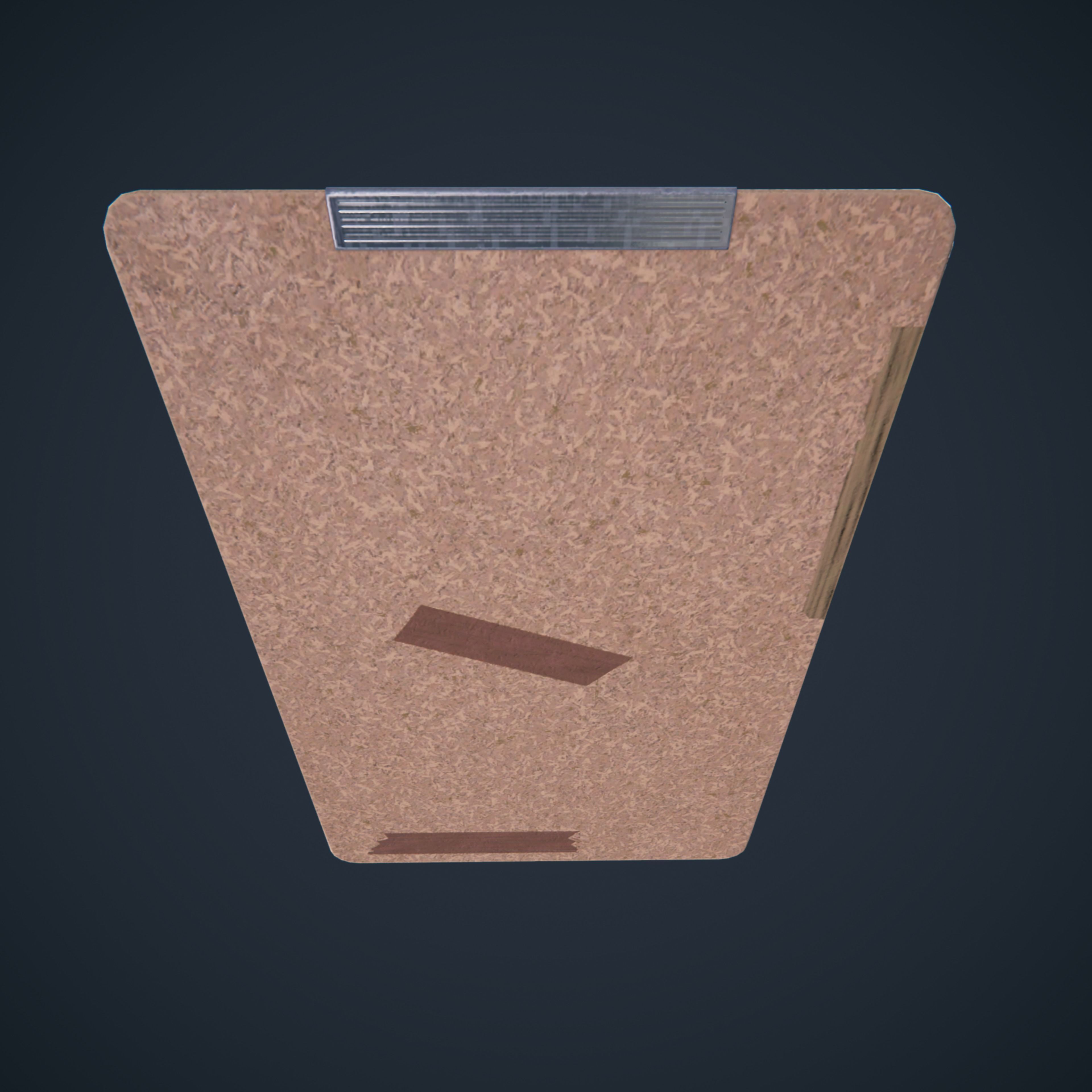 Clipboard Classroom office HDRP Low-poly 3D model_9