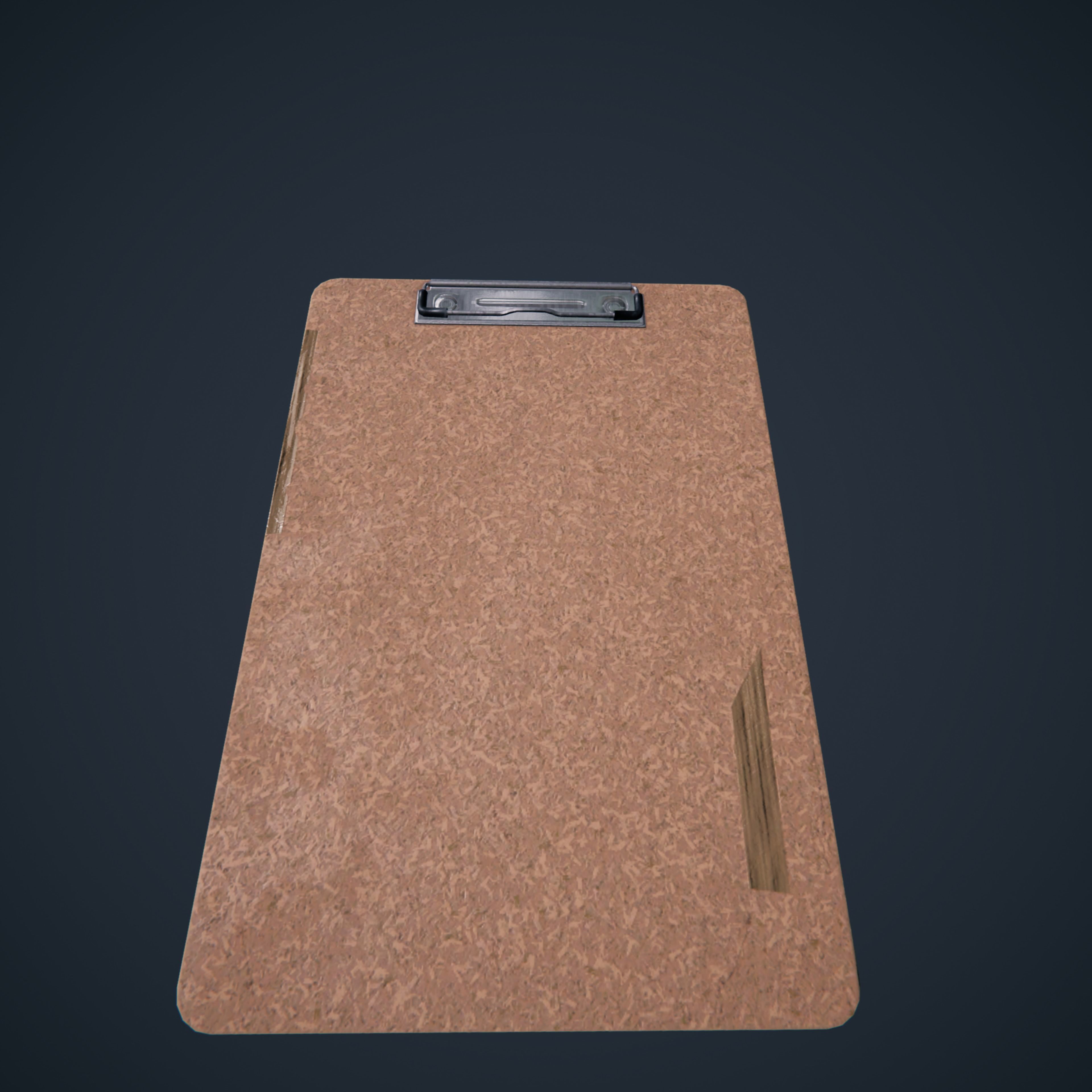 Clipboard Classroom office HDRP Low-poly 3D model_7