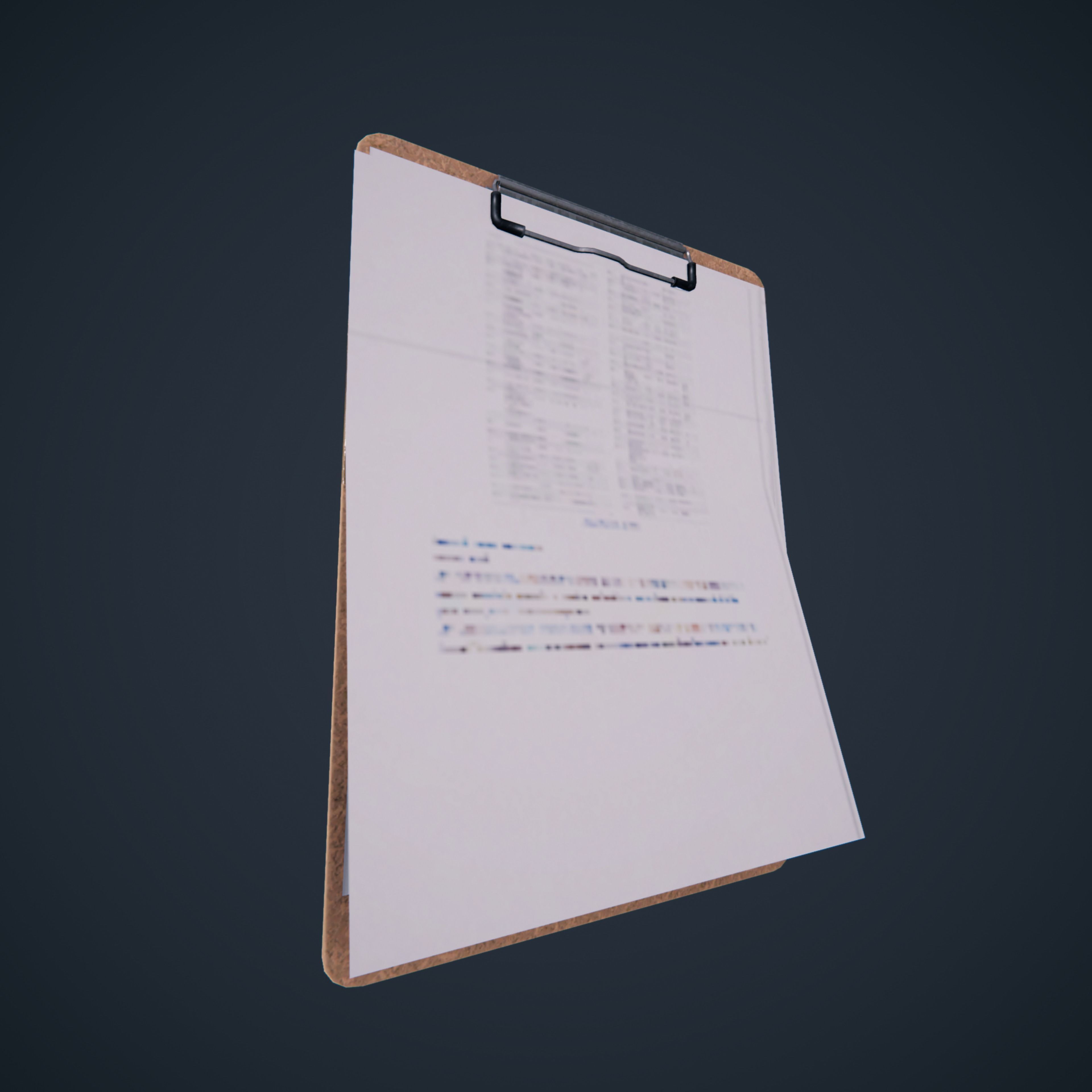 Clipboard Classroom office HDRP Low-poly 3D model_15