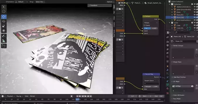COMIC BOOK front and back 3D model