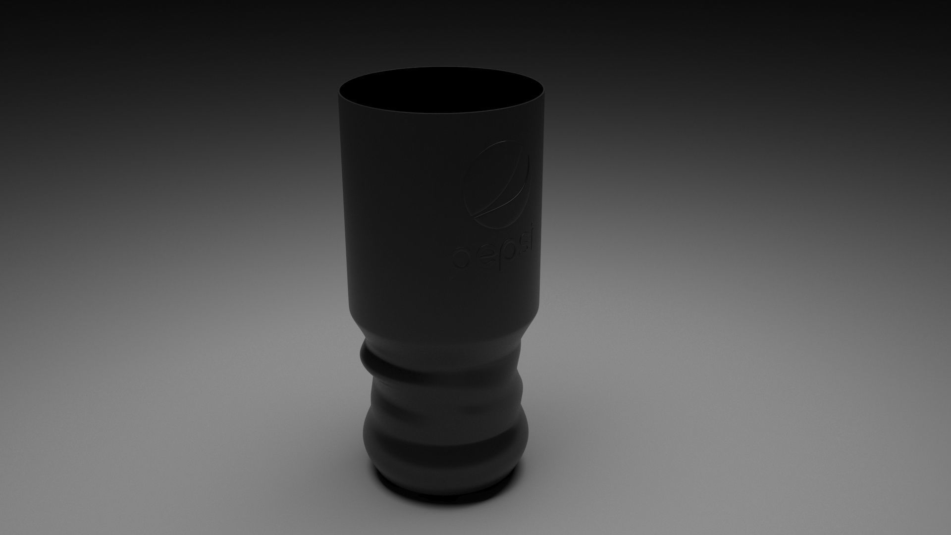 Black Pepsi Glass 3D model_1