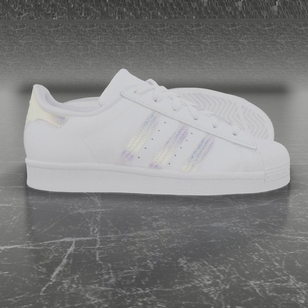 ADIDAS 3D SHOES - WHITE - SUPERSTAR SERIES Low-poly 3D model_6