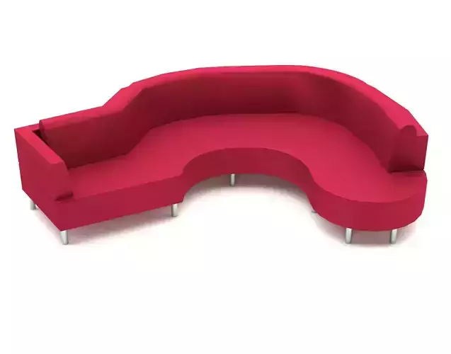 Red velvet corner sofa Emmanuelle