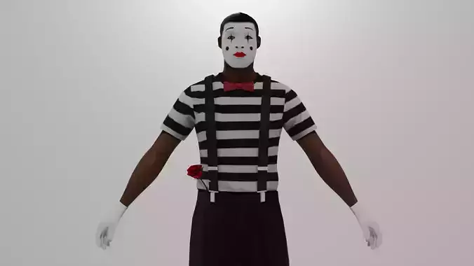 Mime Low-poly 3D model