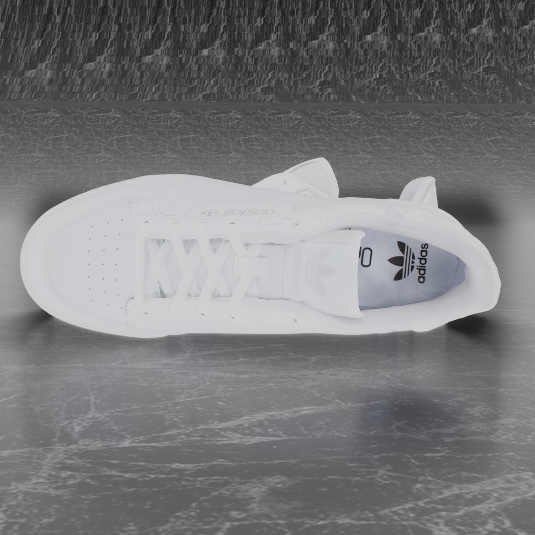 Adidas 3D Shoes - White - Ortholite Series Low-poly 3D model_5