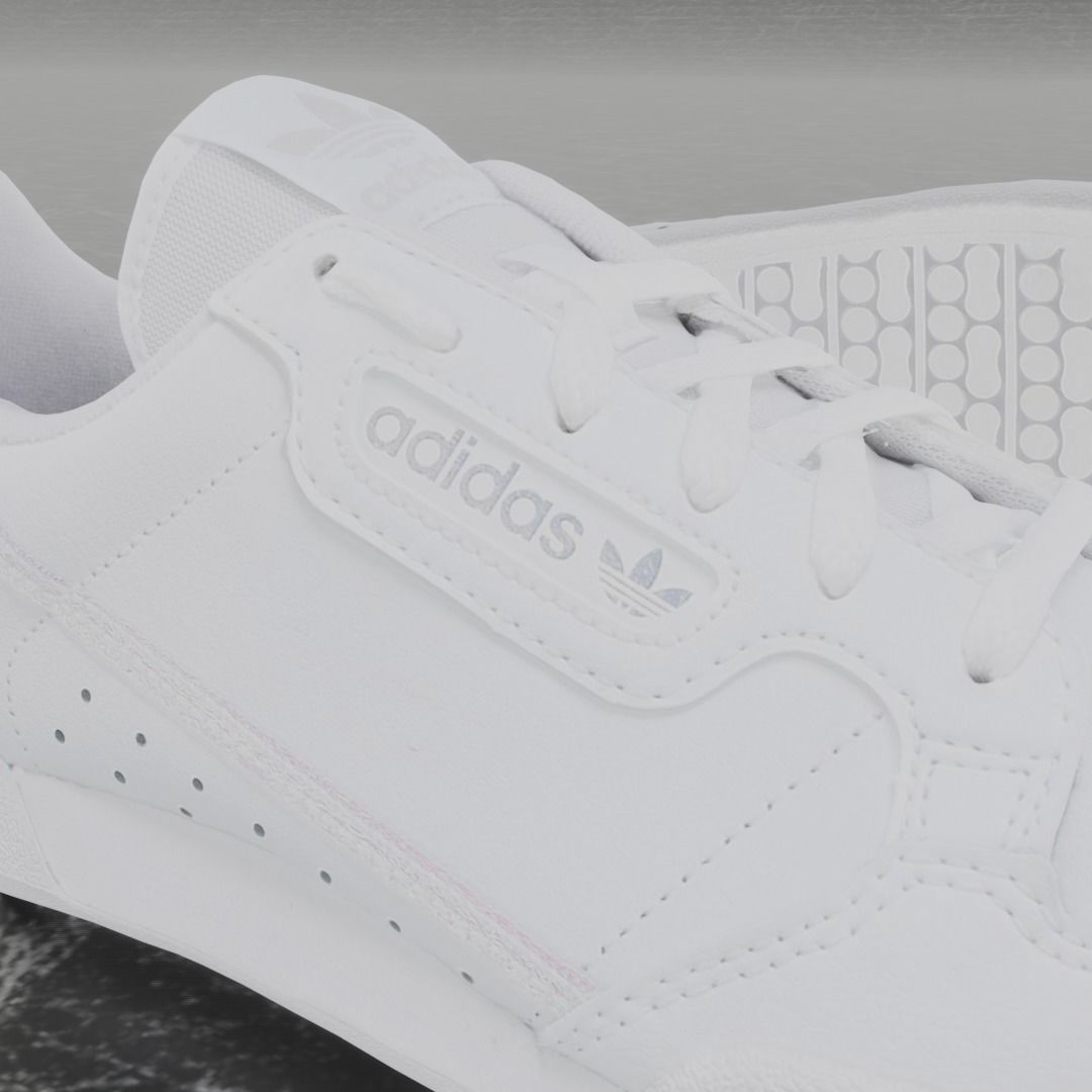 Adidas 3D Shoes - White - Ortholite Series Low-poly 3D model_8